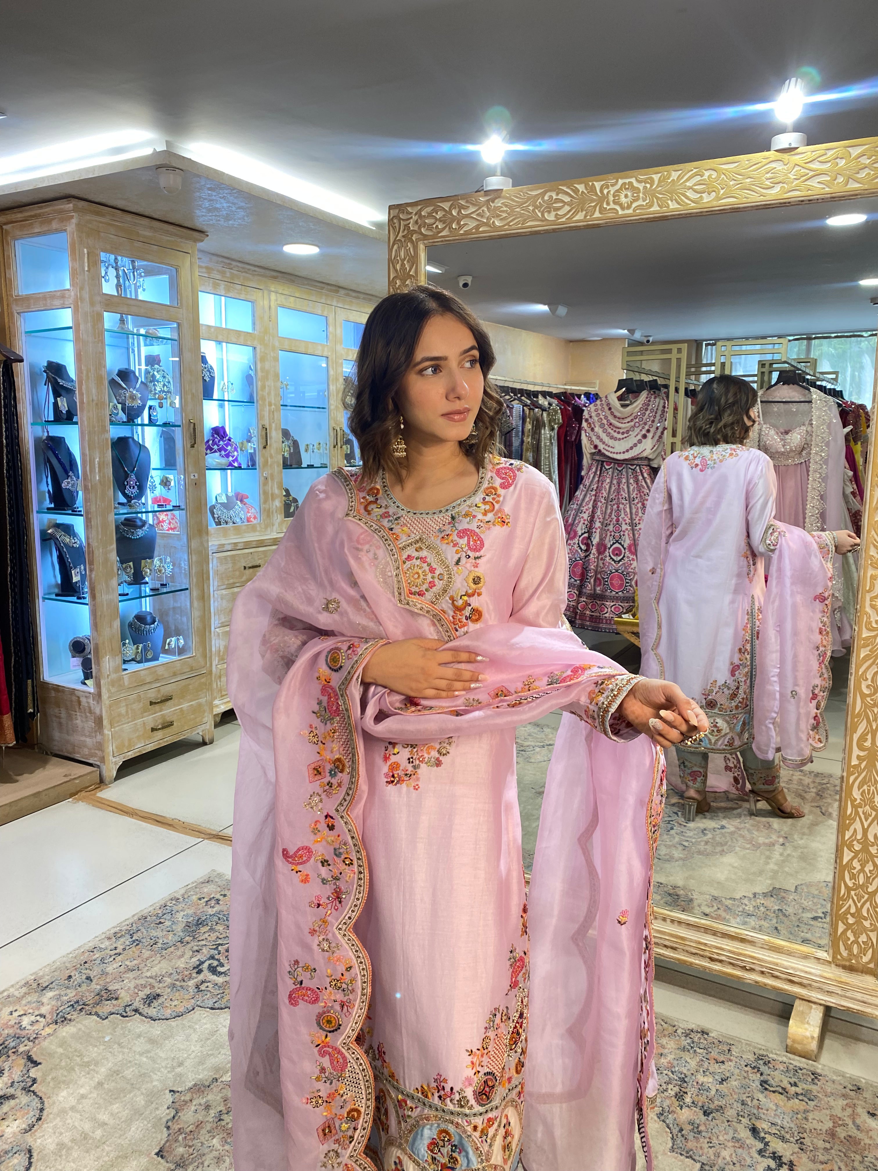 POWDER PINK KURTA SET