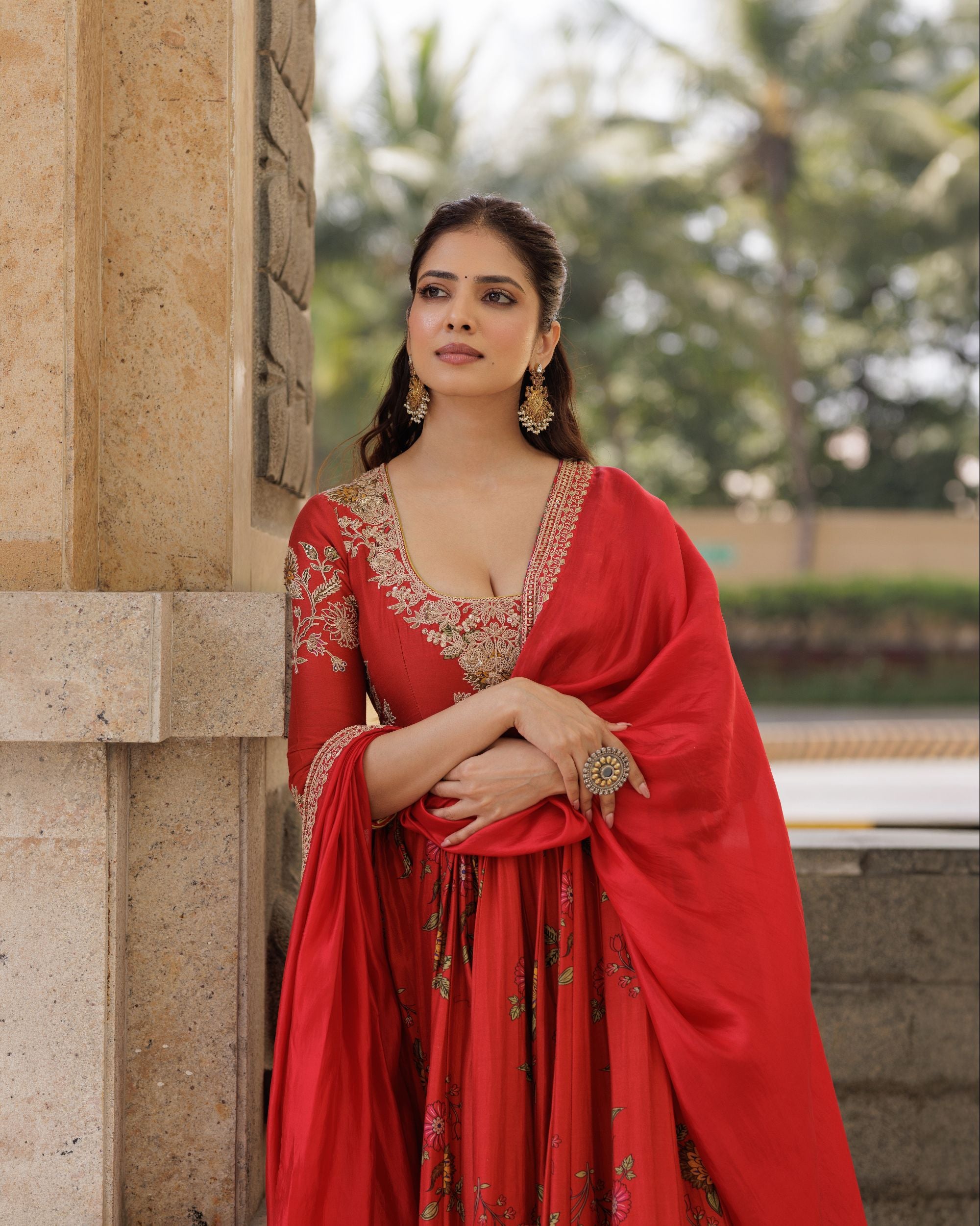 Malavika Mohanan in Surkh Laal Anarkali set