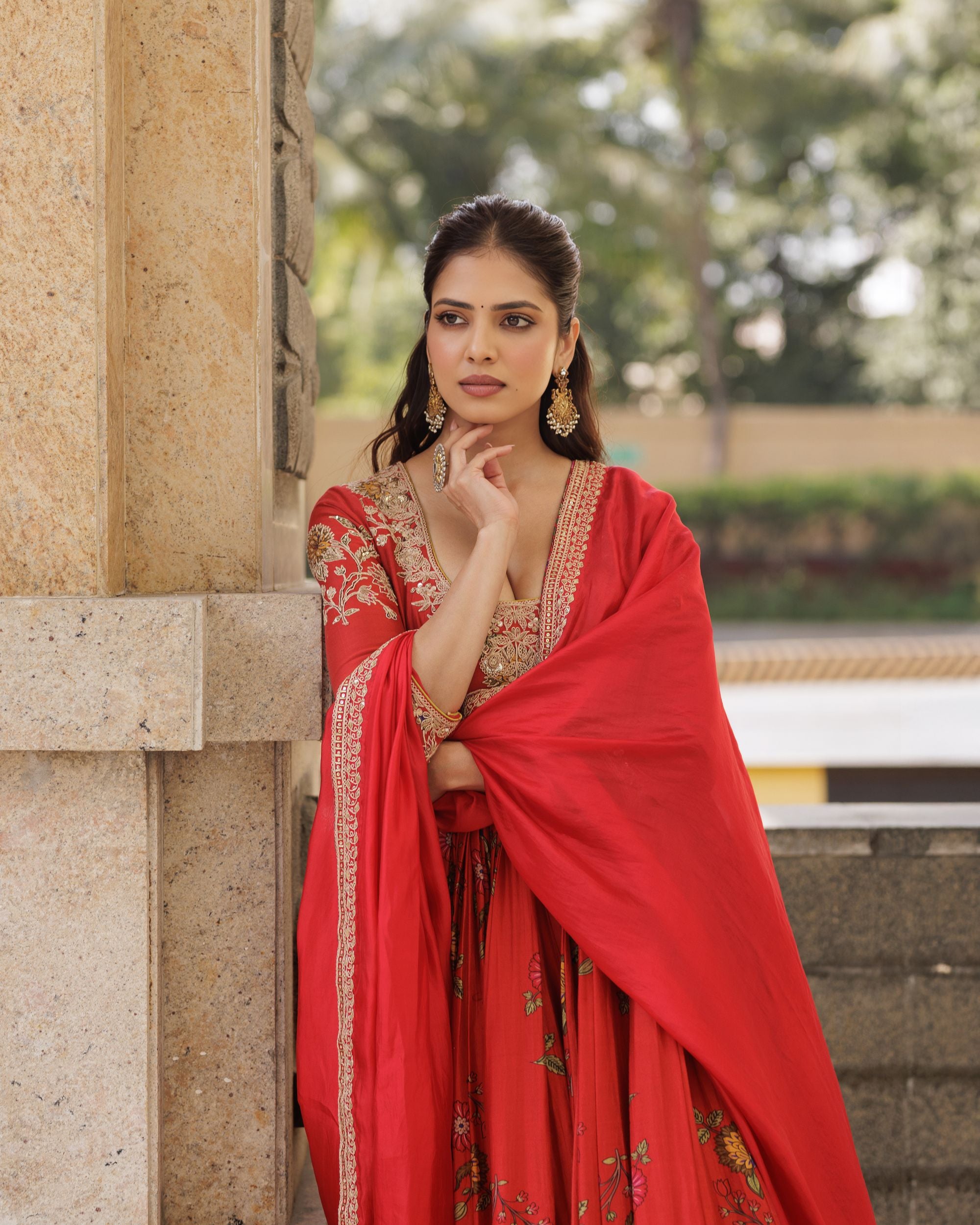 Malavika Mohanan in Surkh Laal Anarkali set