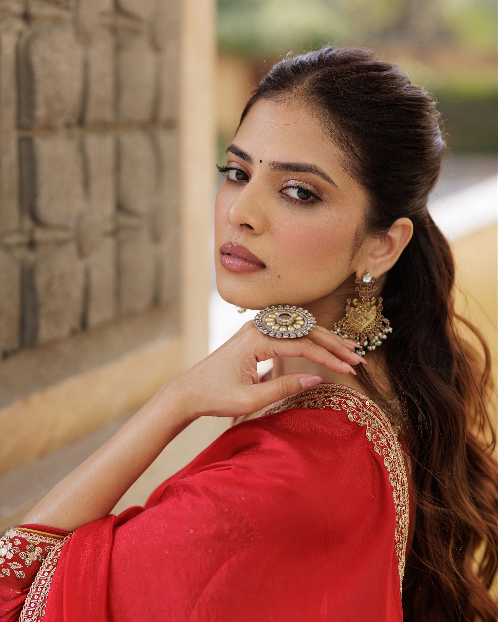 Malavika Mohanan in Surkh Laal Anarkali set