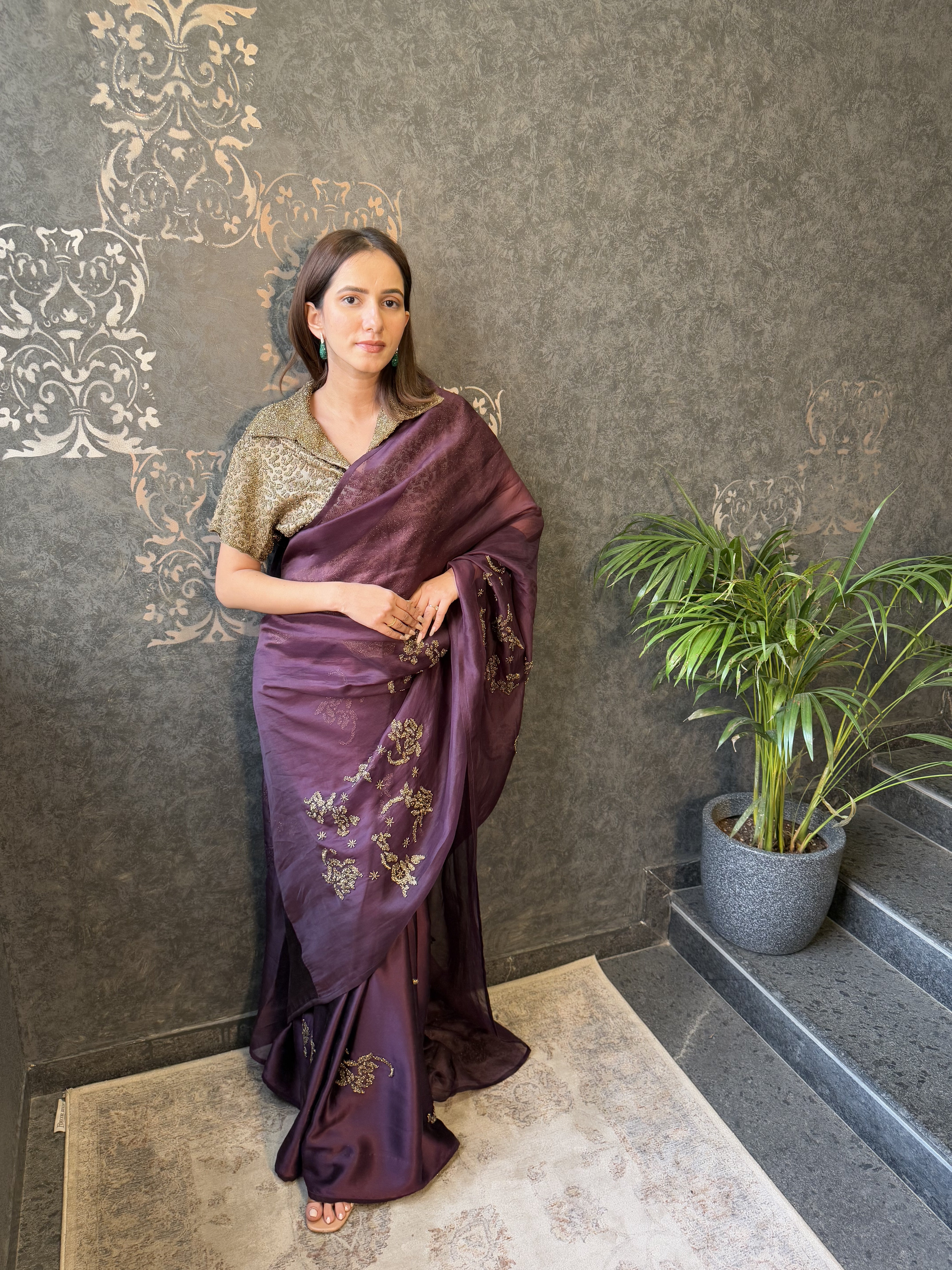 COPPER COLLAR BLOUSE