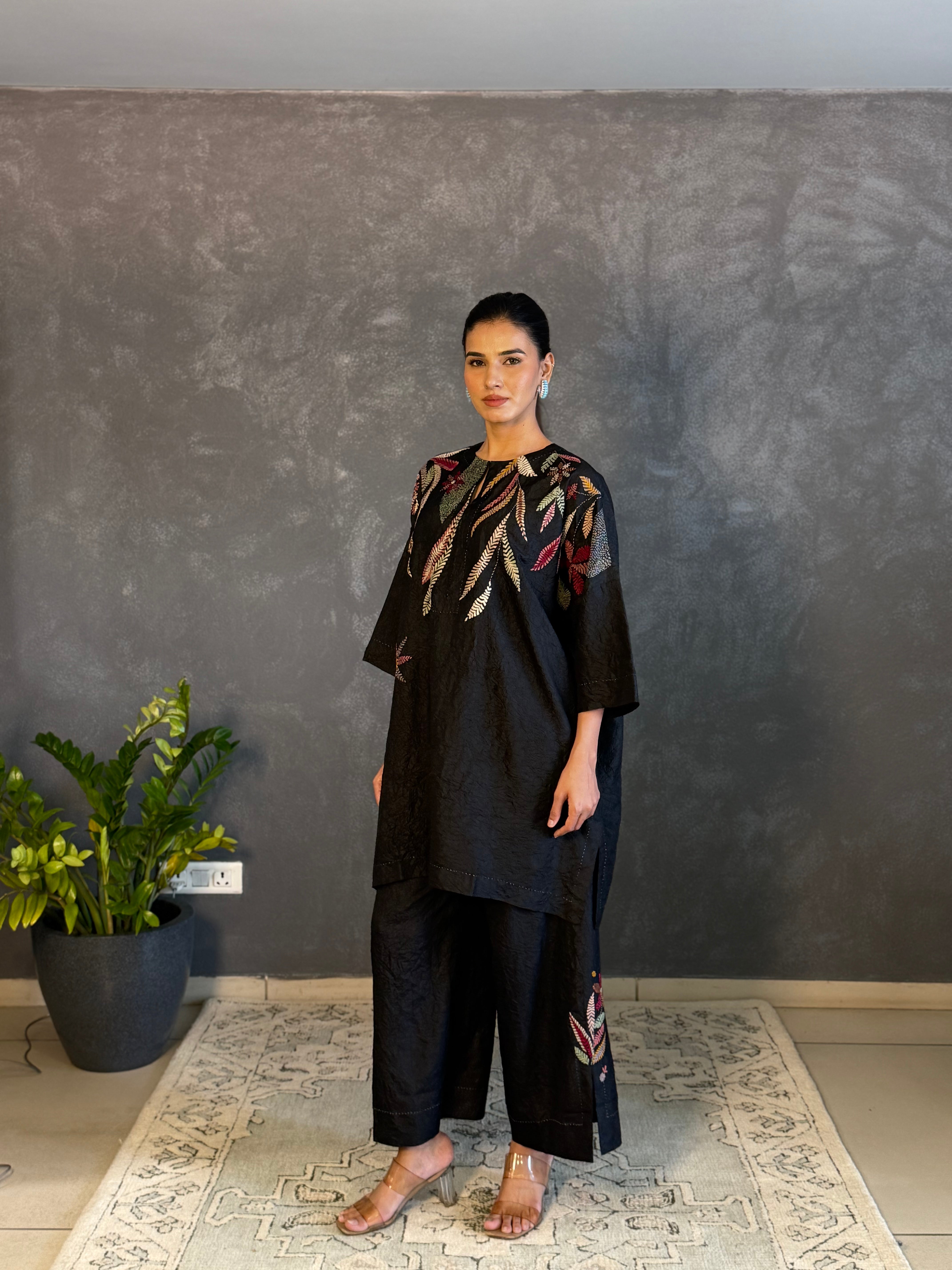 Black Mulberry Silk Co-ord