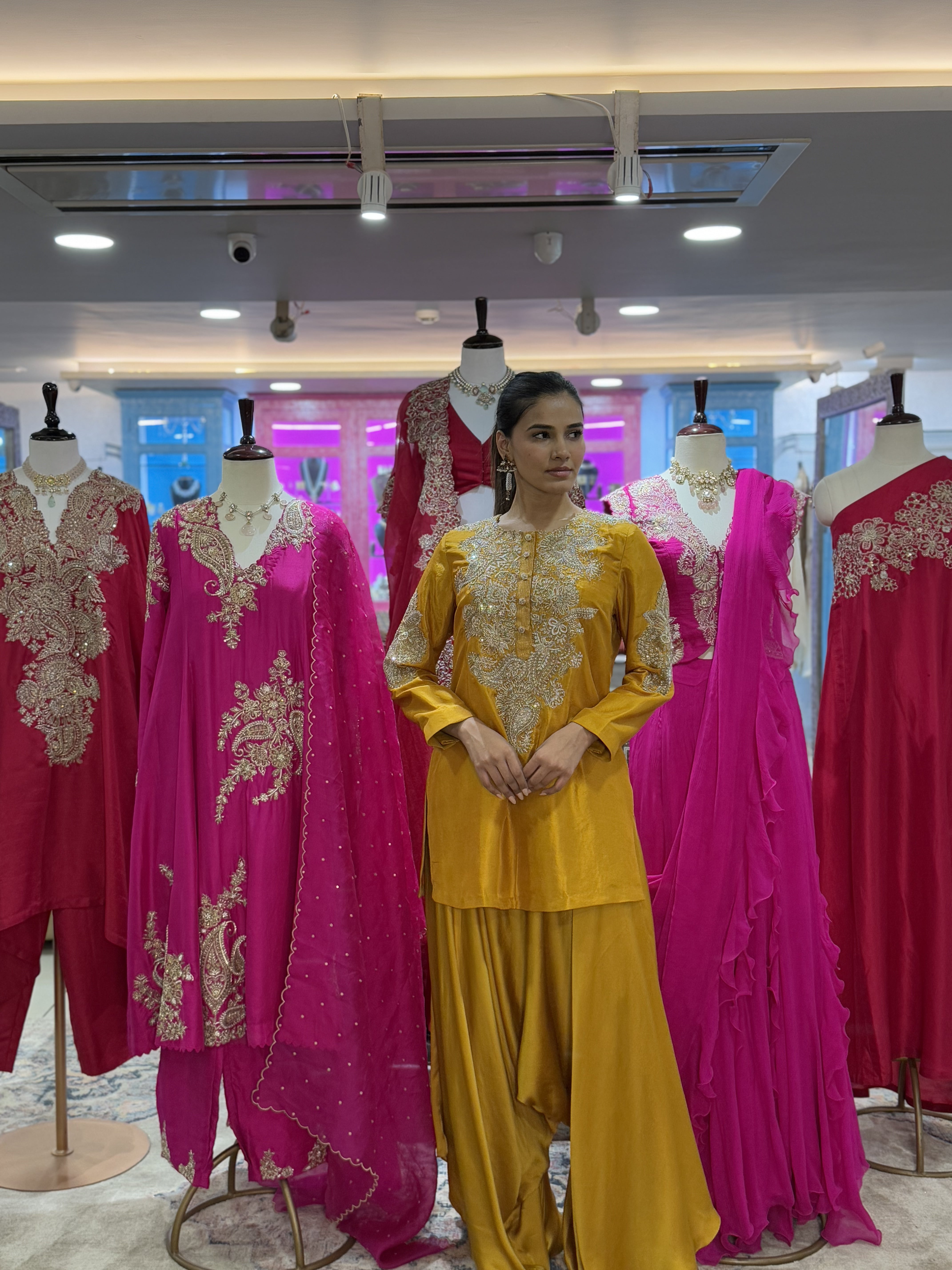 MUSTARD KURTA SET