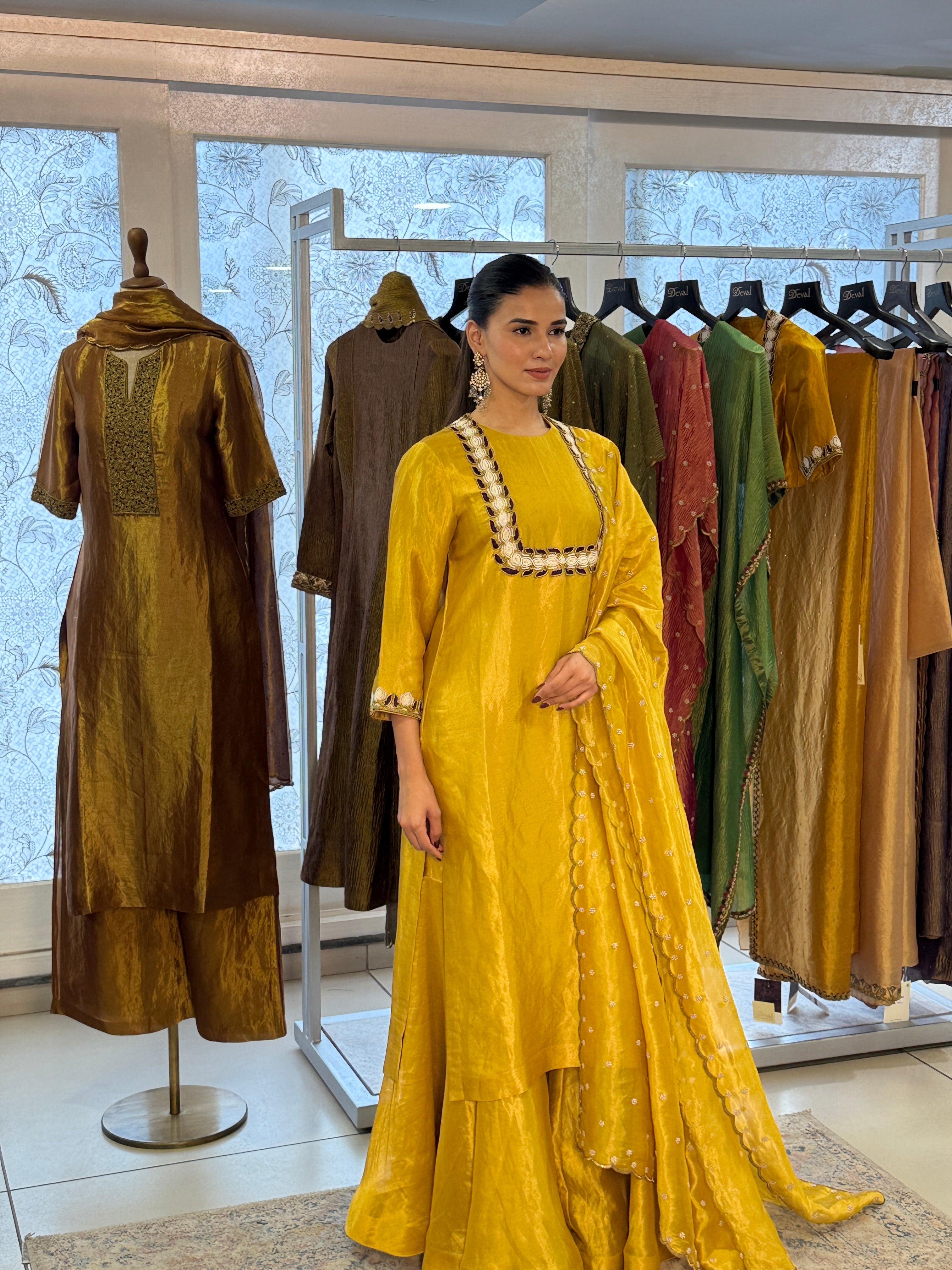 Mustard Sevanti Kurta Set