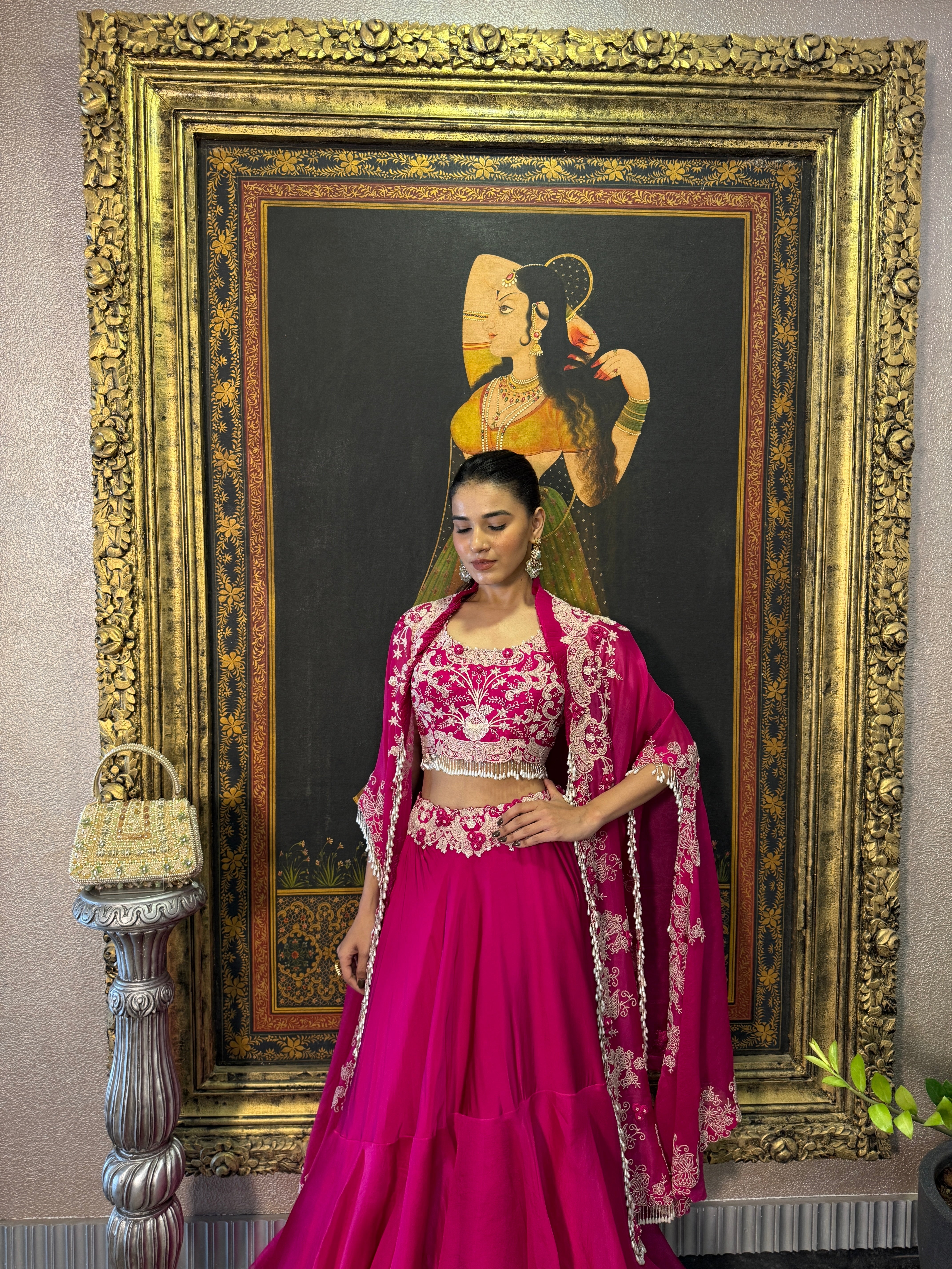 Pink Worl Butterfly Cape Set