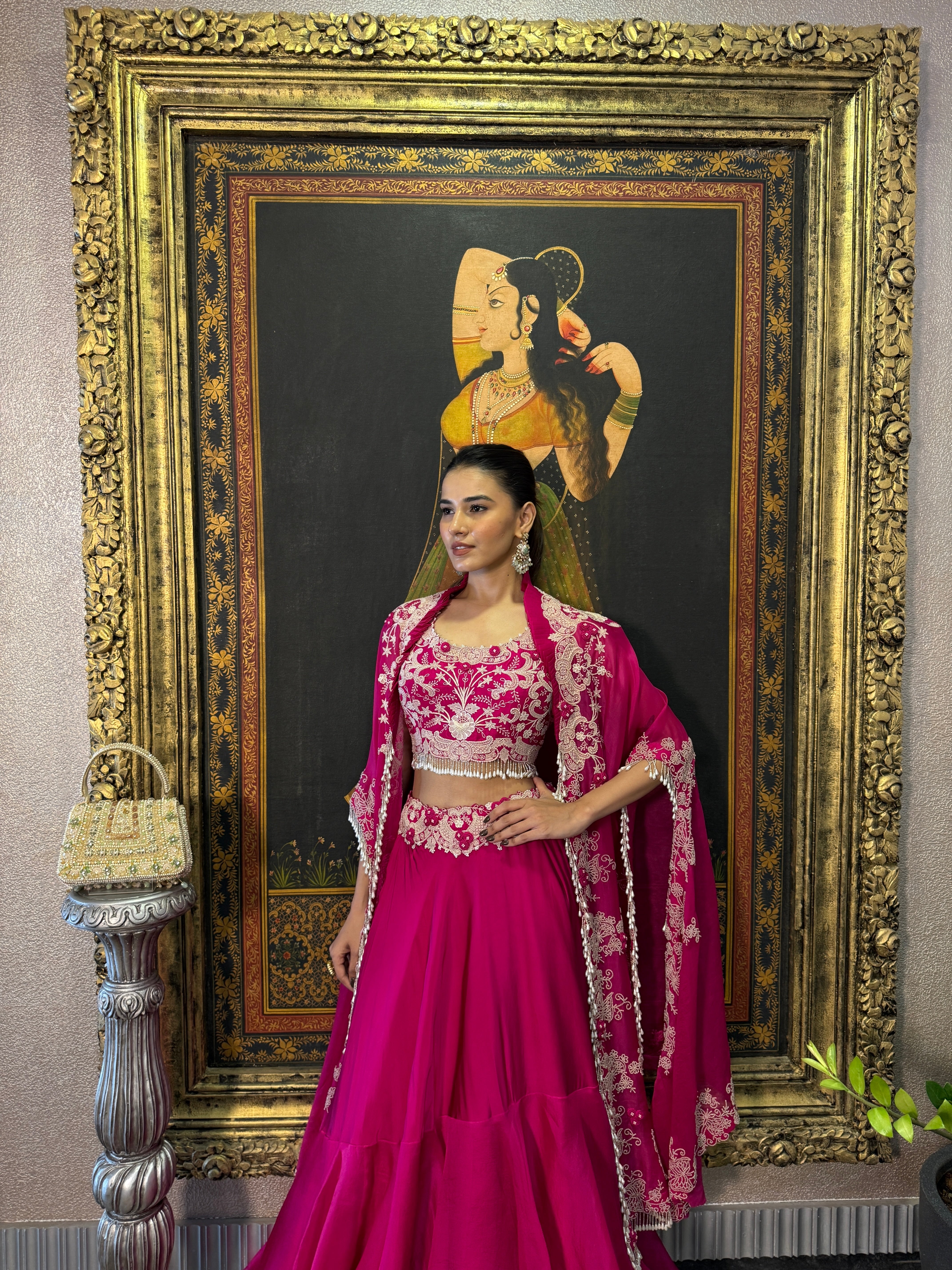 Pink Worl Butterfly Cape Set