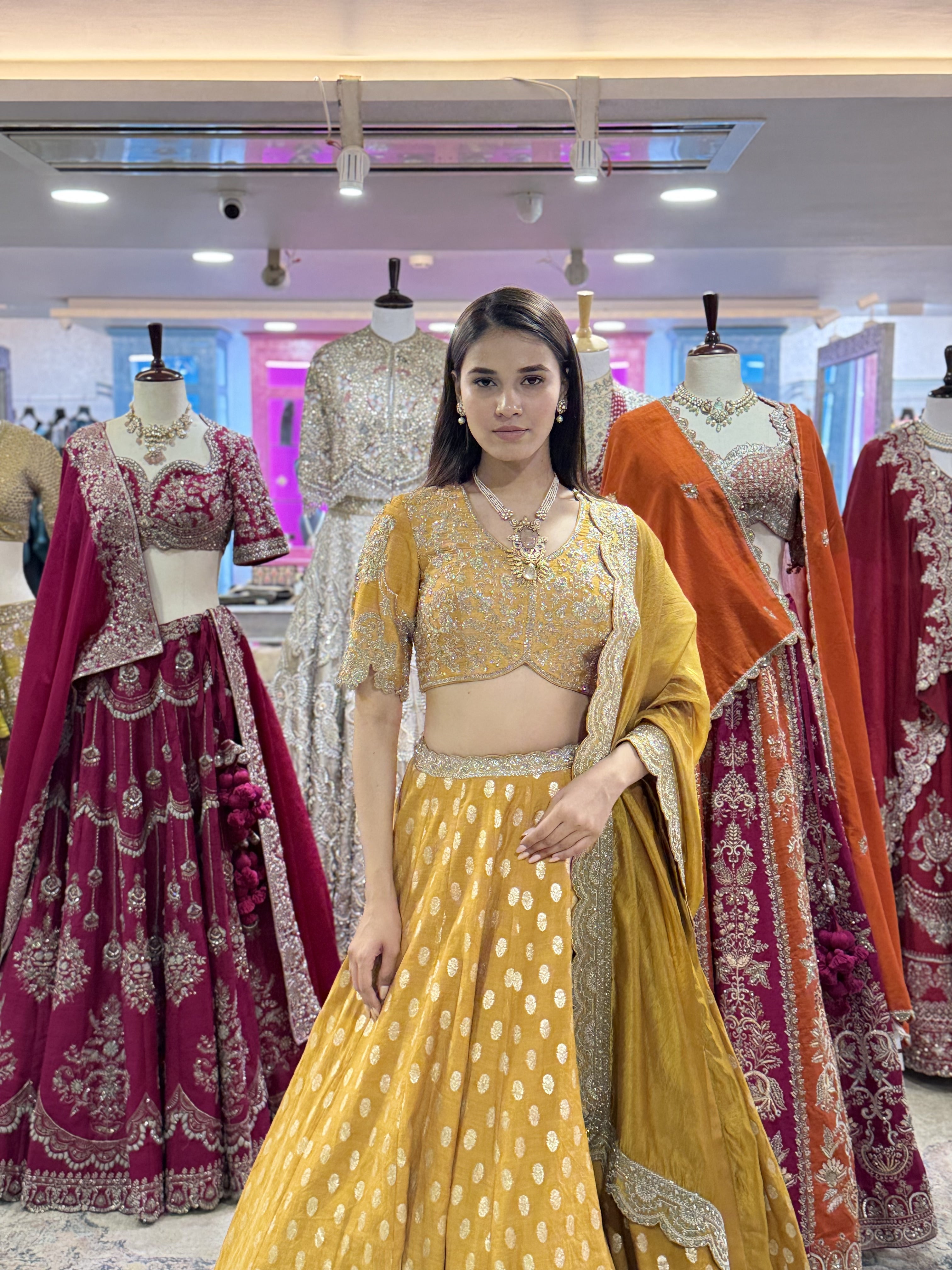 MUSTARD LEHENGA SET