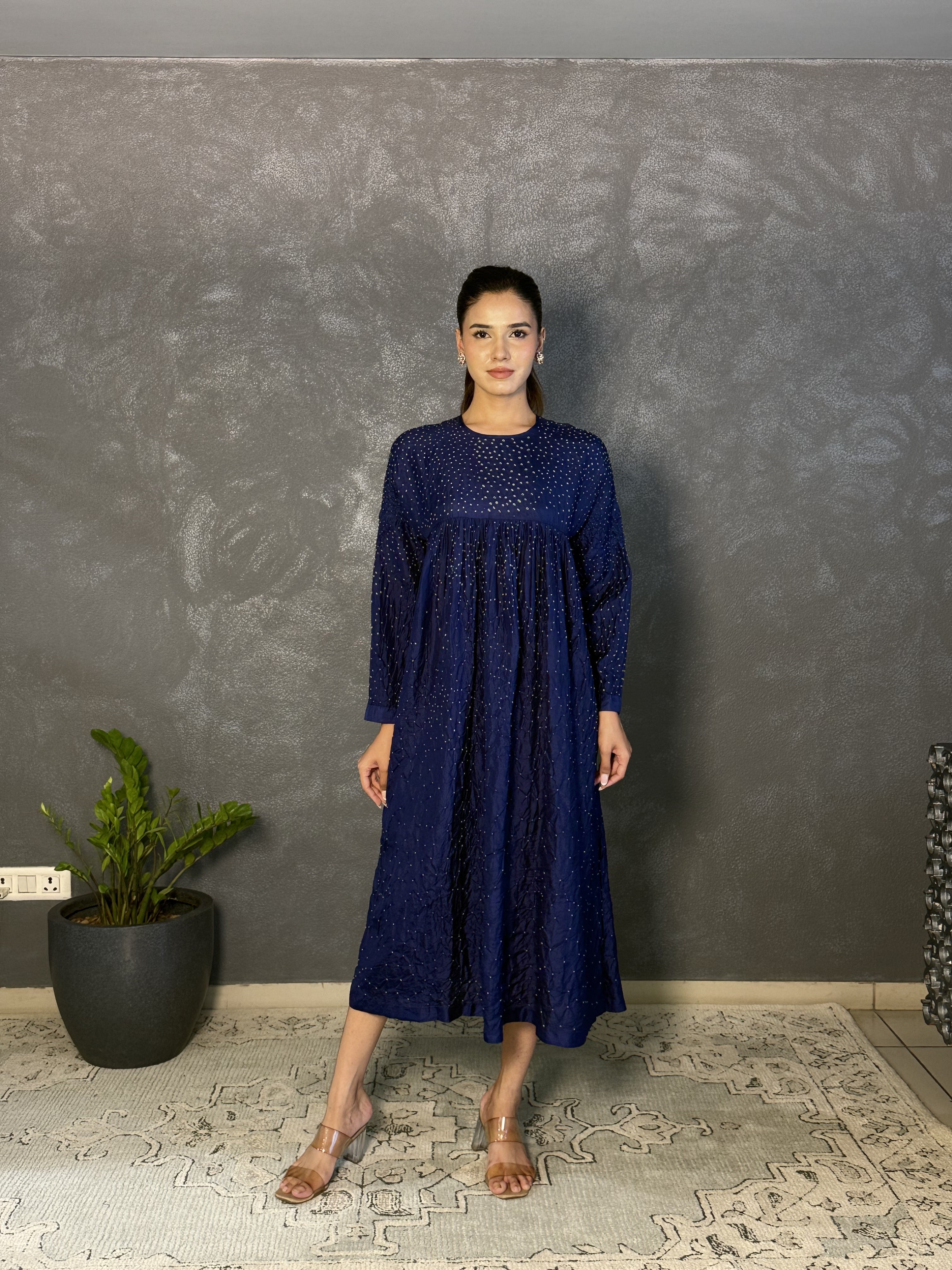 Rainer Dress - Navy - Lime