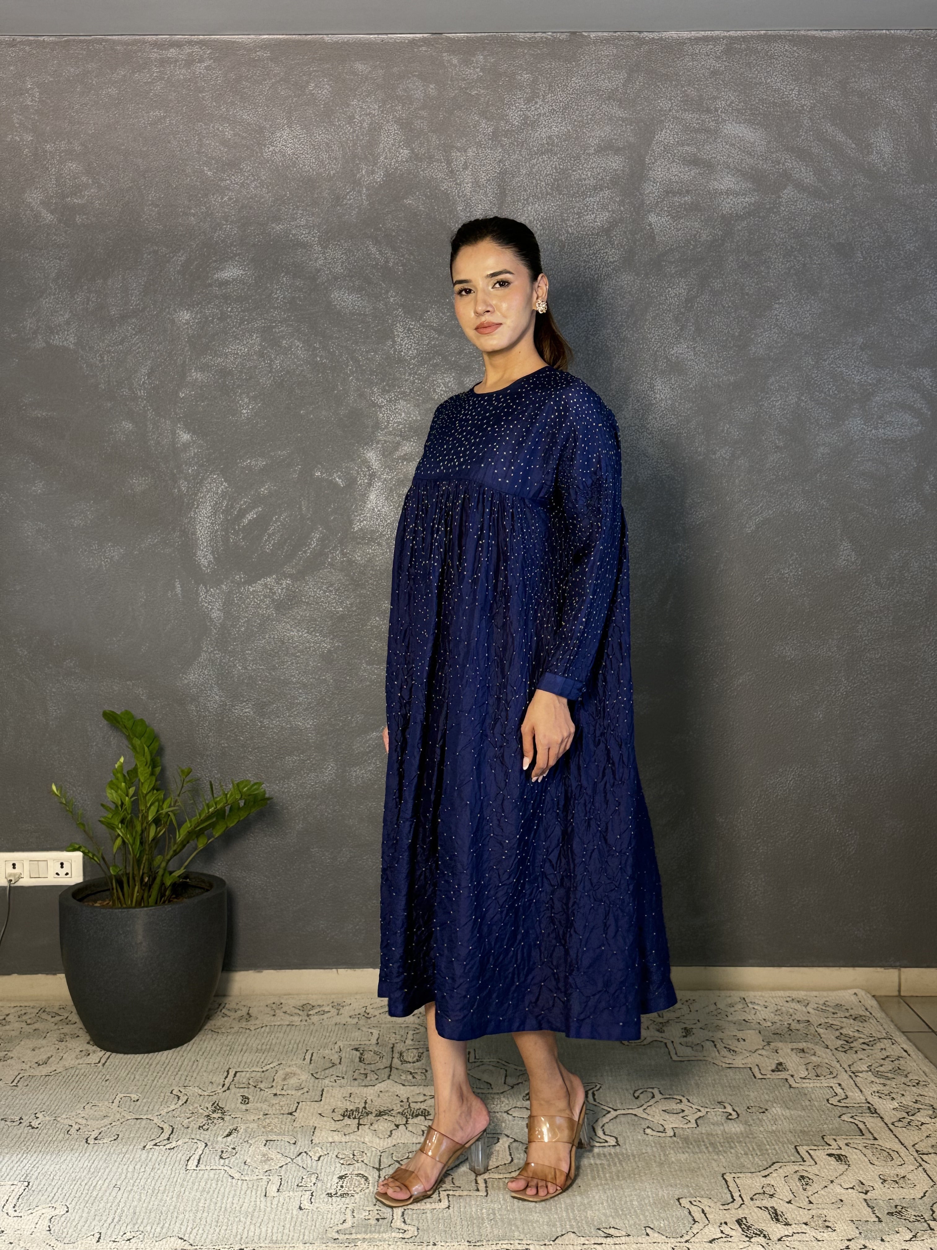 Rainer Dress - Navy - Lime
