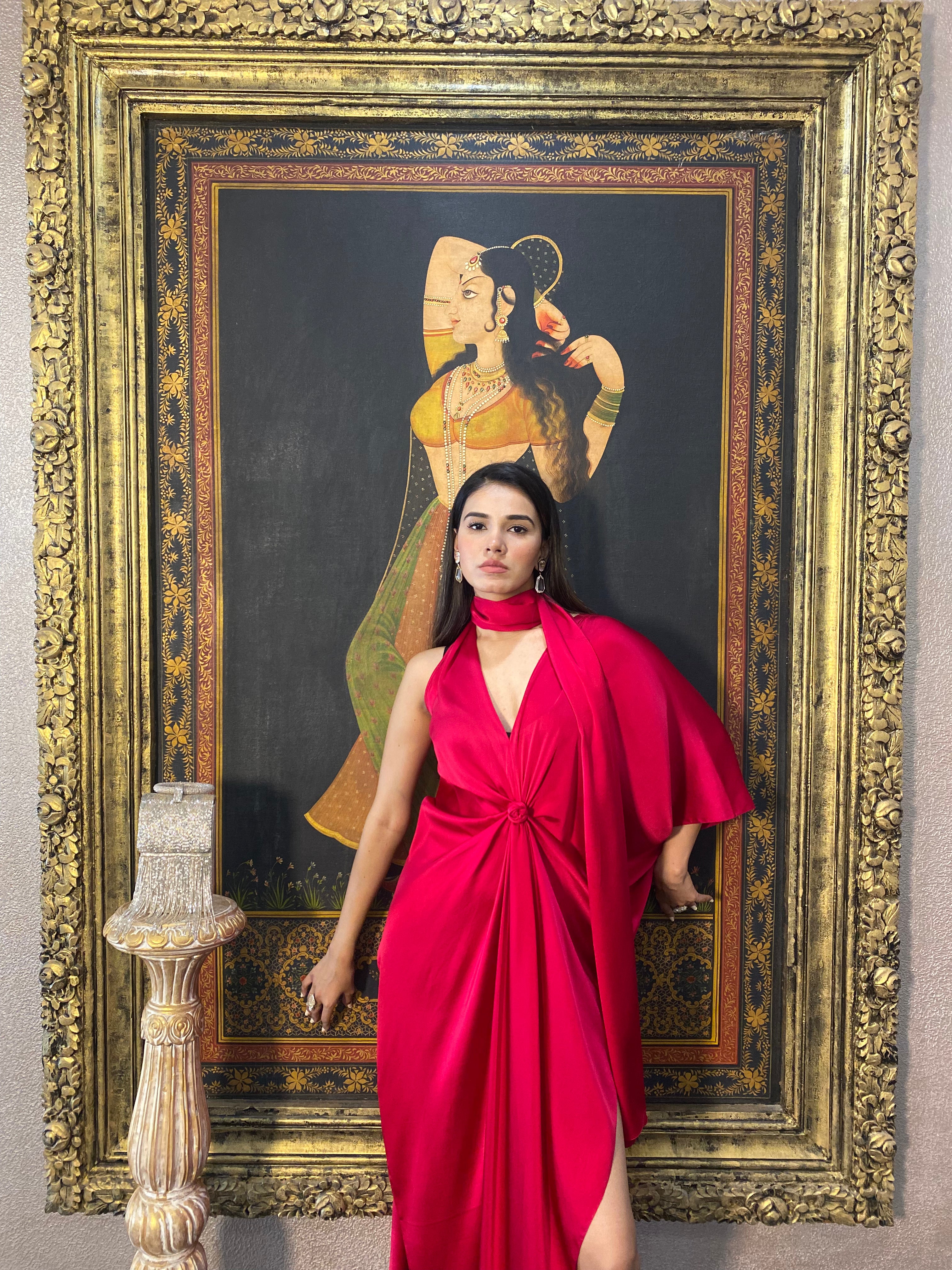 Red Kaftan Style Dress