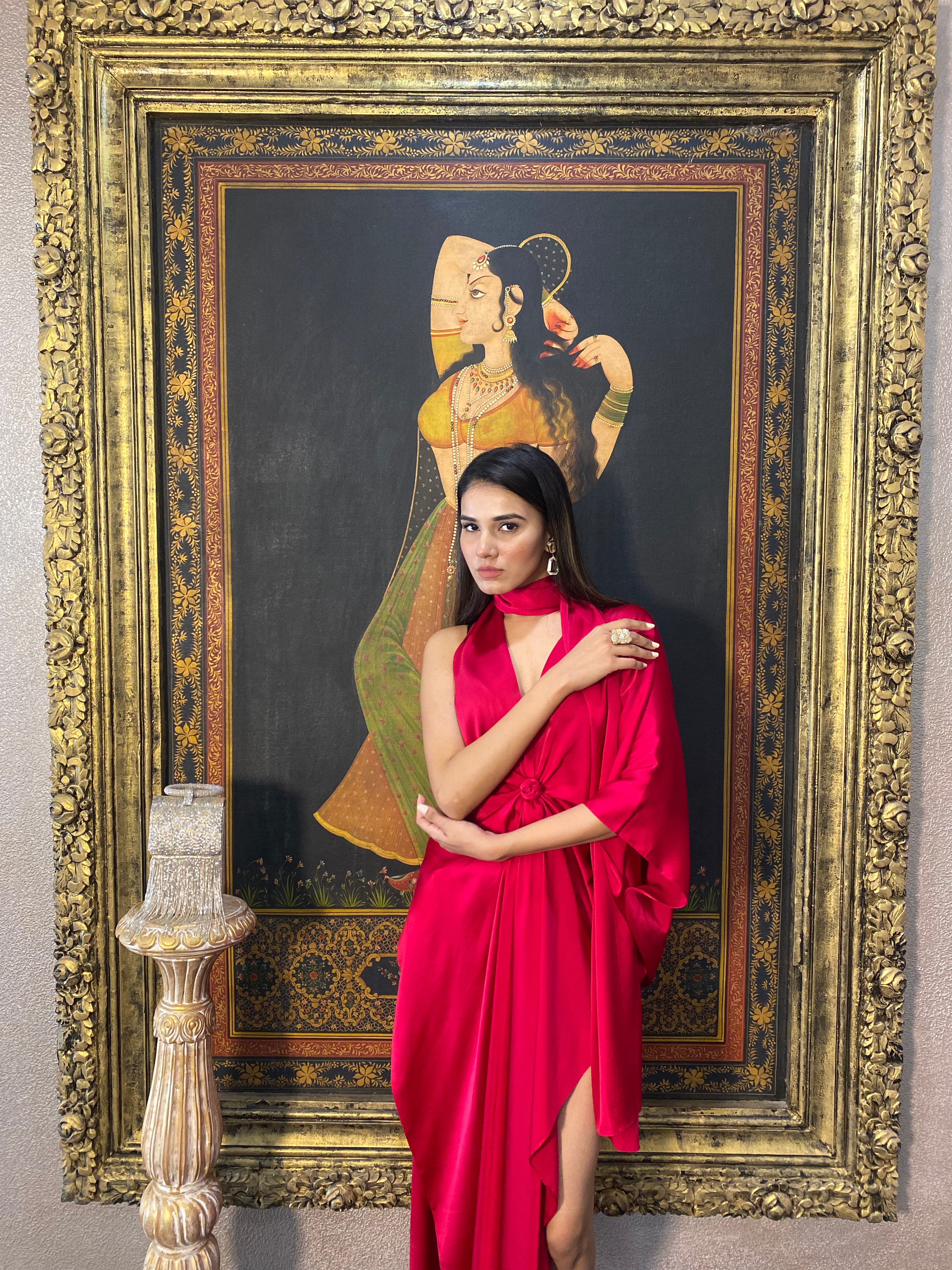 Red Kaftan Style Dress