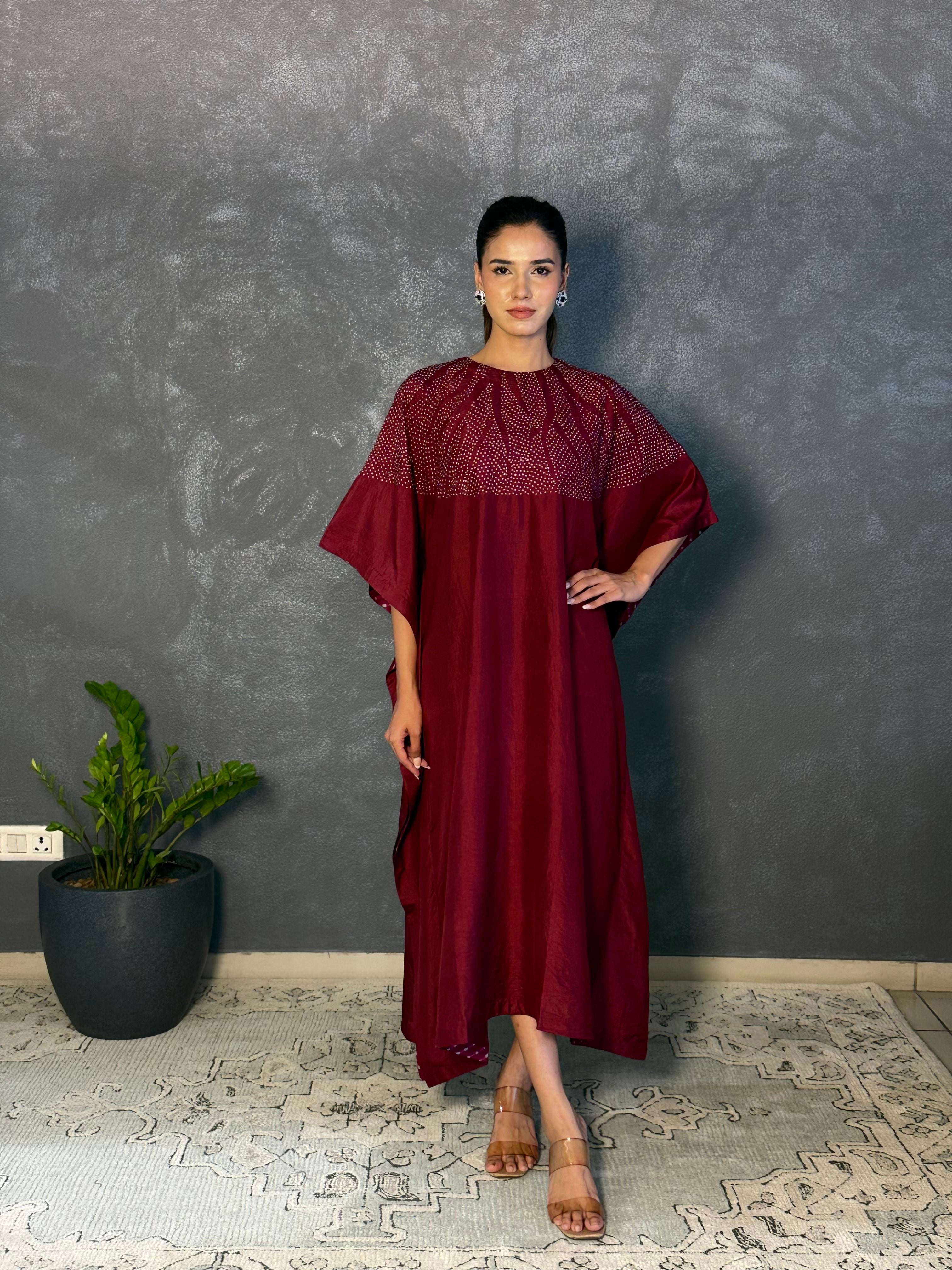 Lumo Kaftan - Burgundy