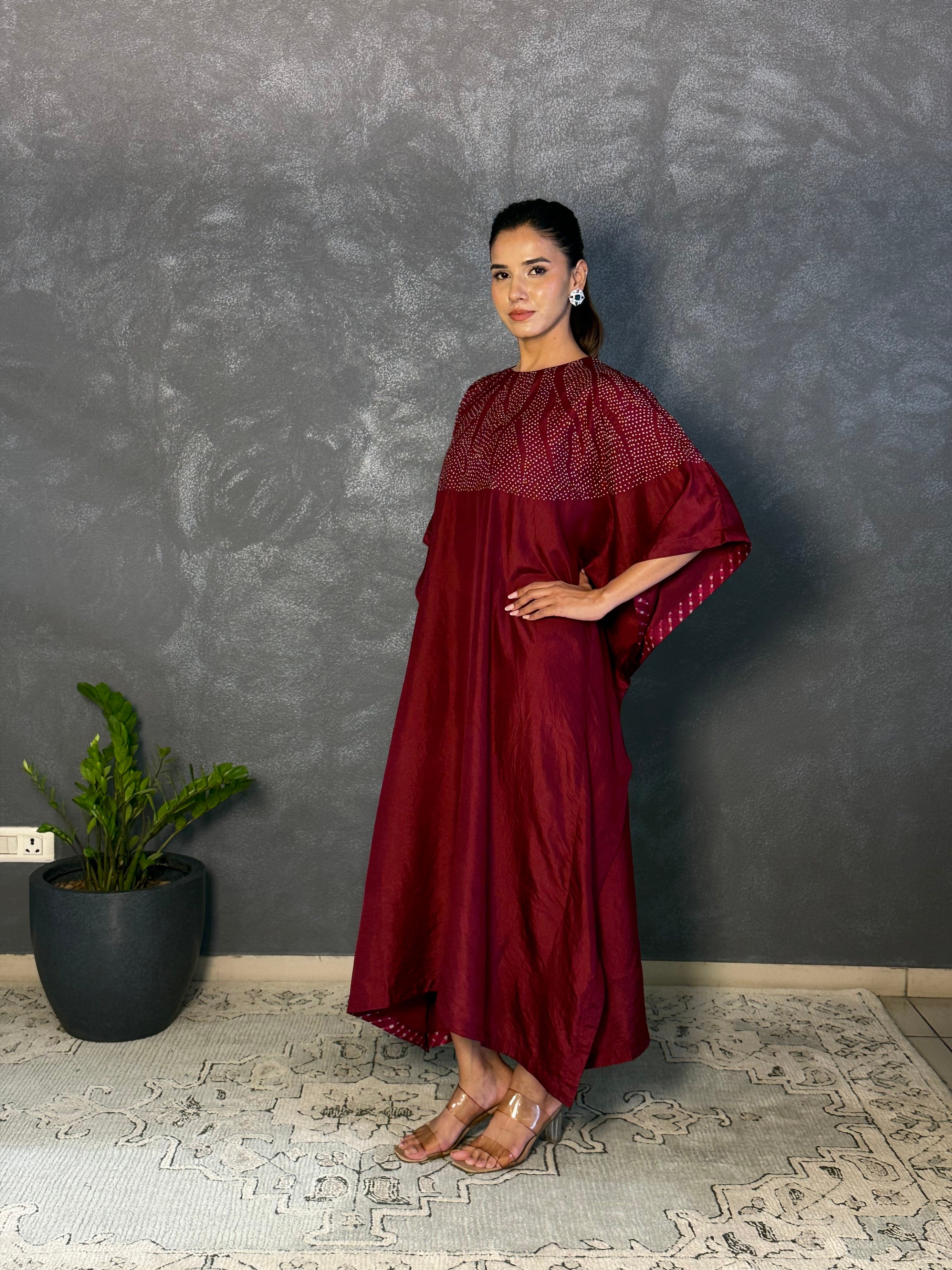 Lumo Kaftan - Burgundy