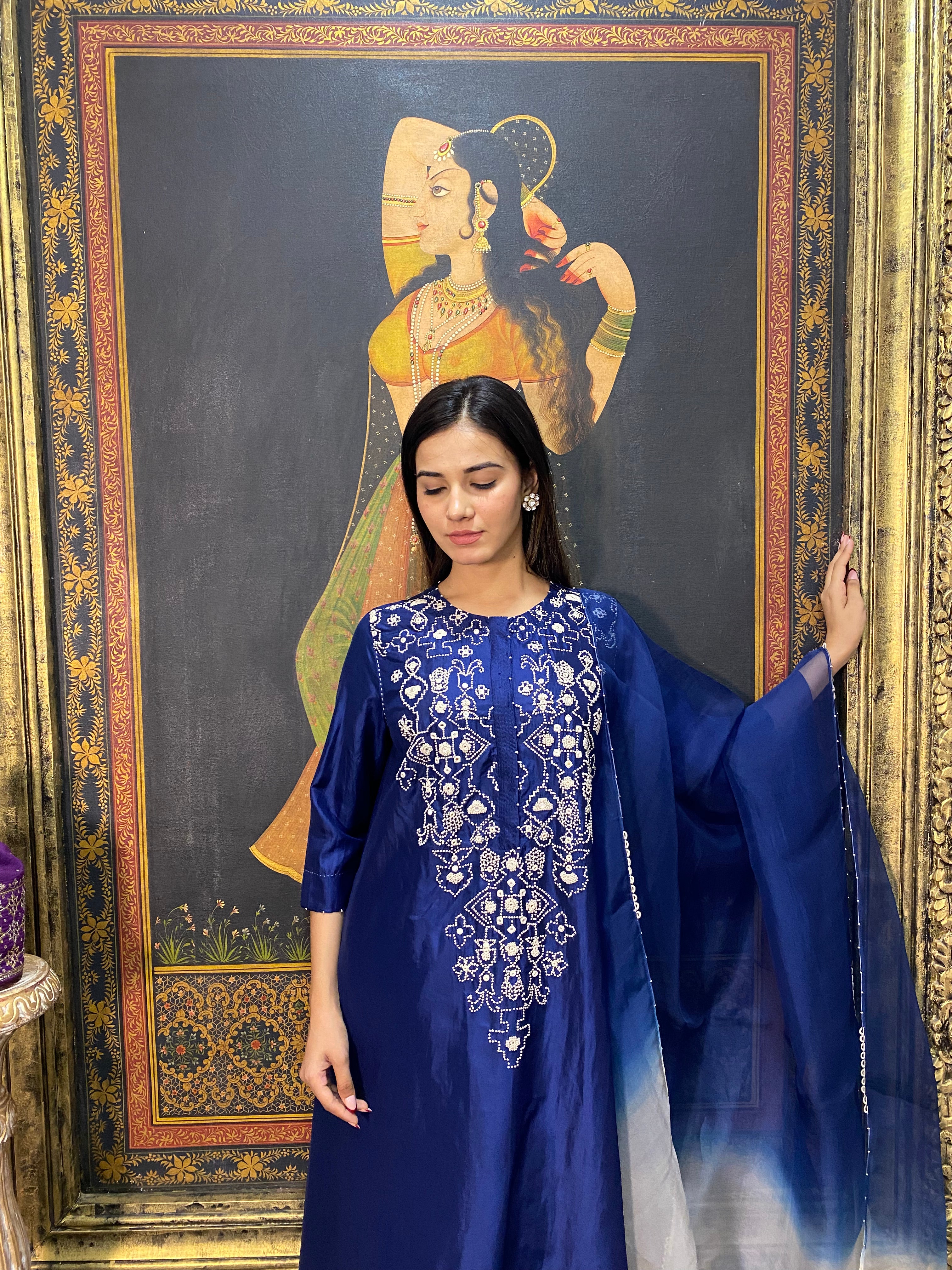 BLUE KURTA SET