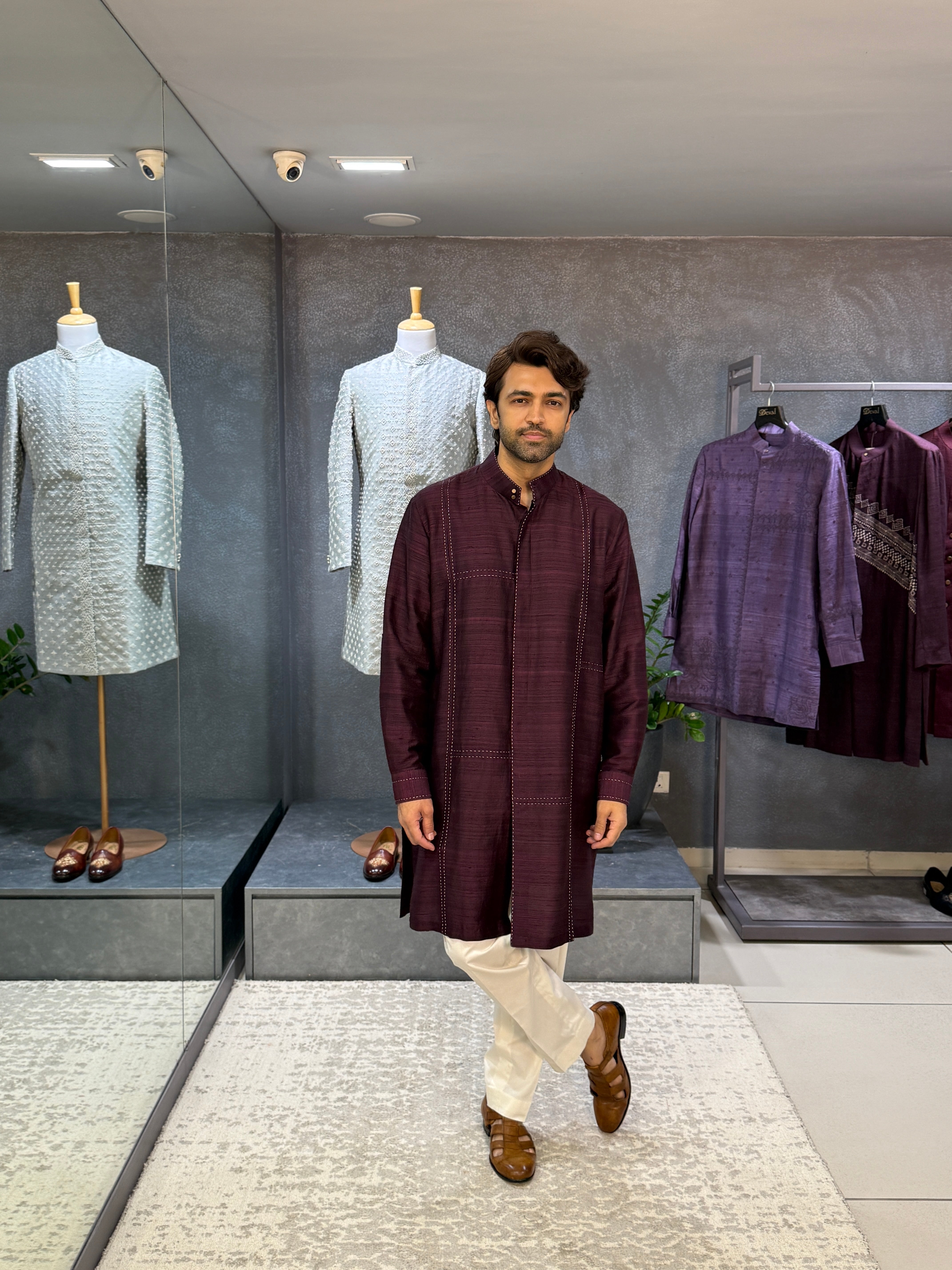 Falsa Wine Kurta Set