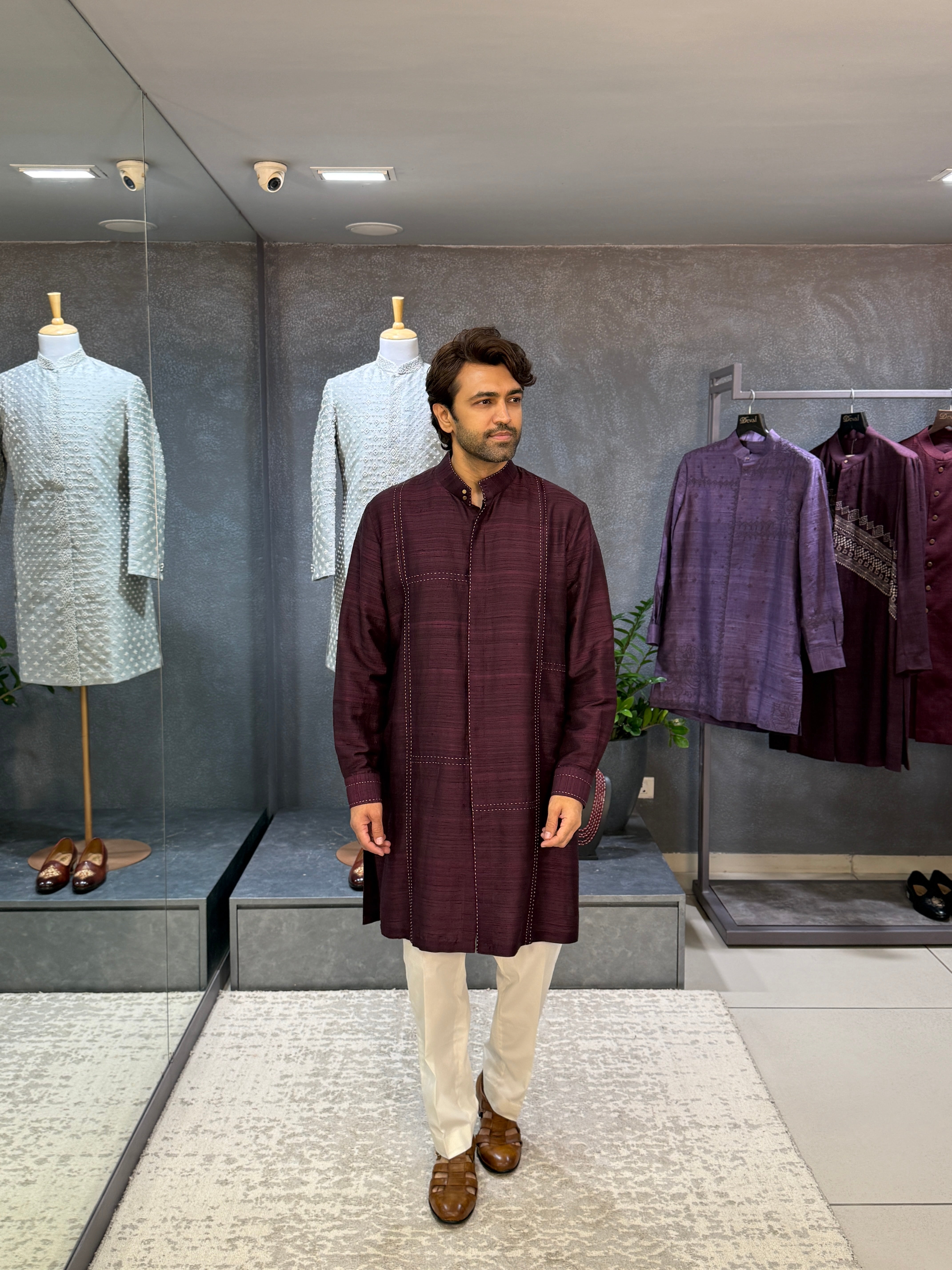 Falsa Wine Kurta Set
