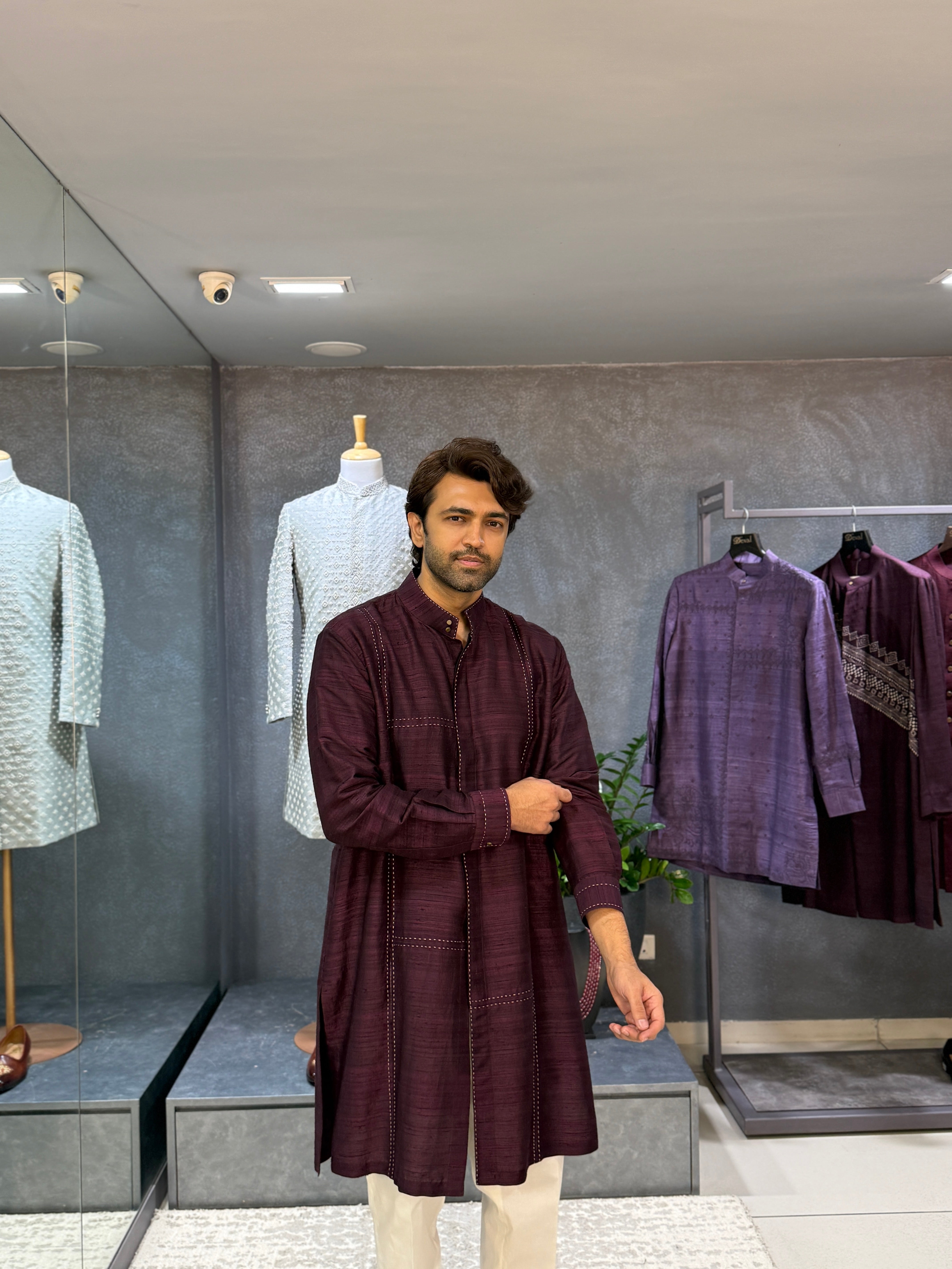 Falsa Wine Kurta Set