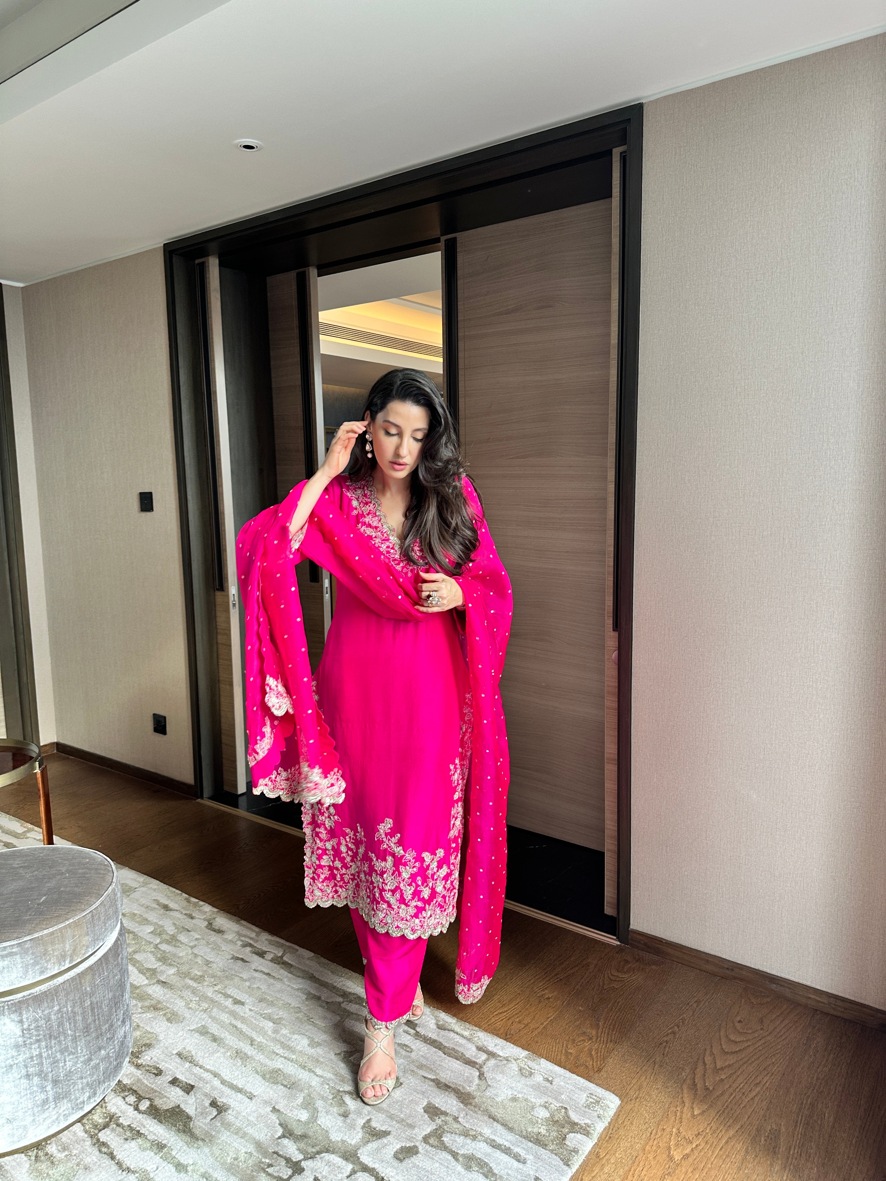 Nora Fatehi in Tithi Kurta Set