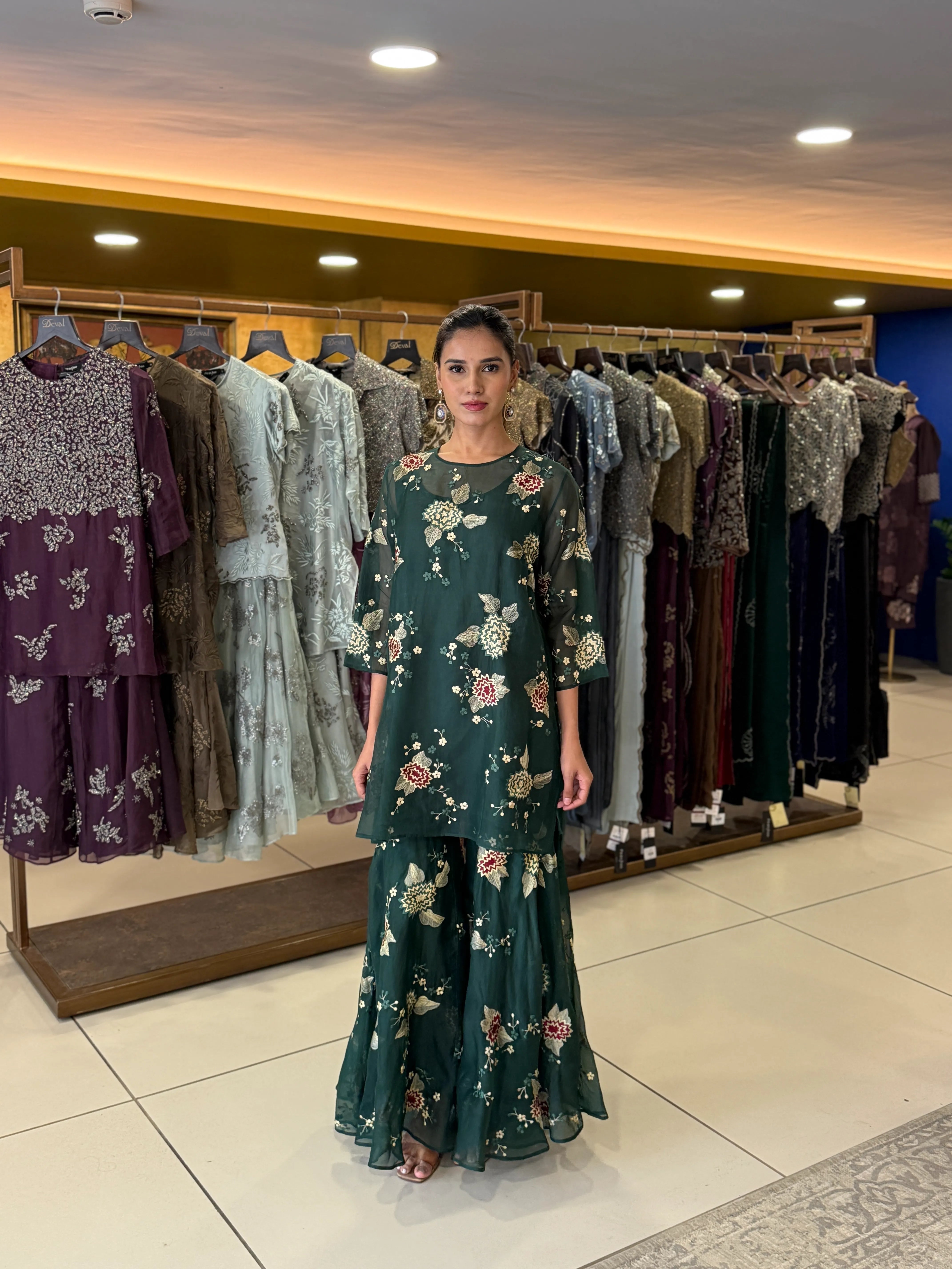 Emerald Multi Organza set