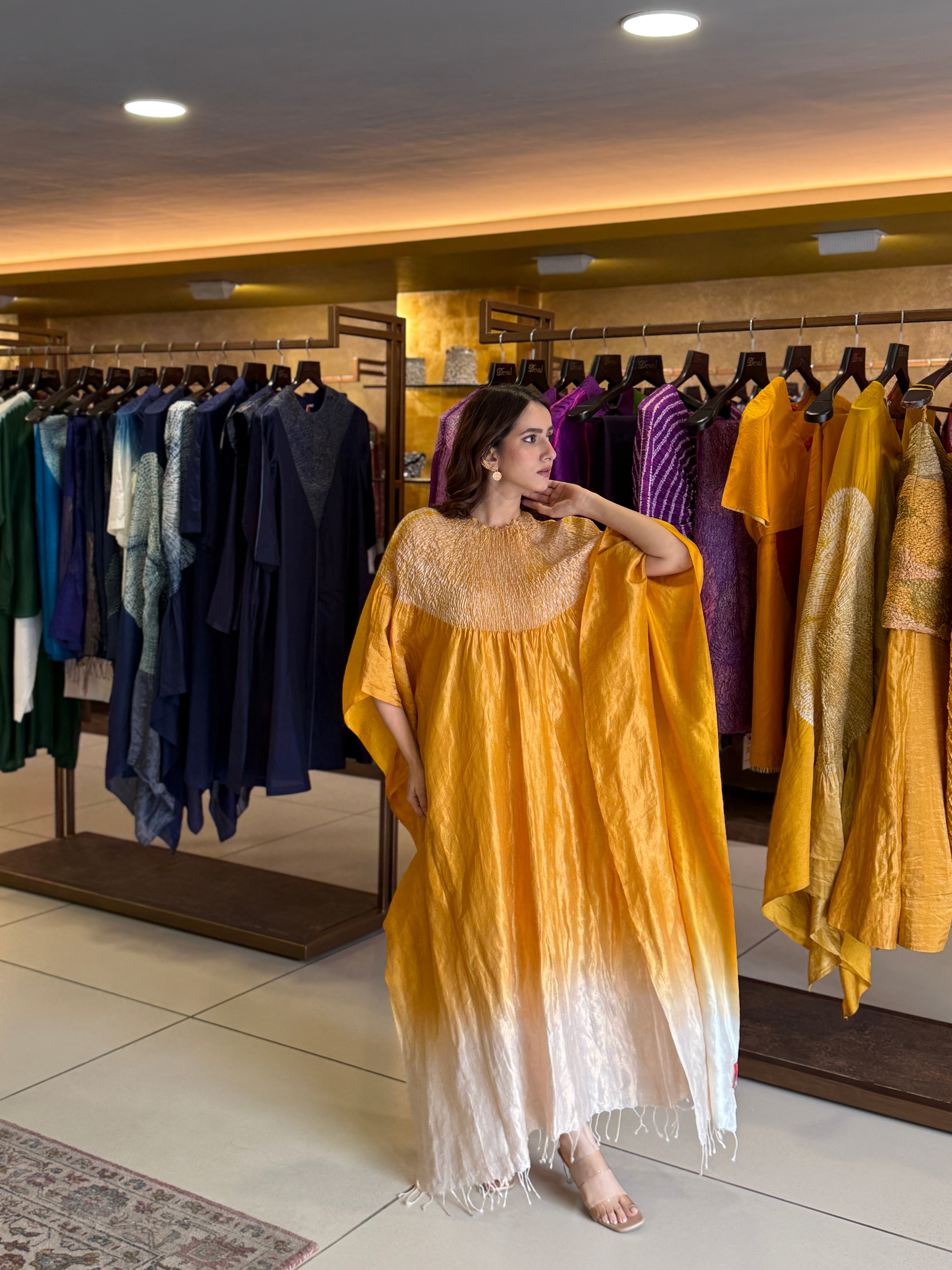 Sector Kaftan - Mettalic Mustard