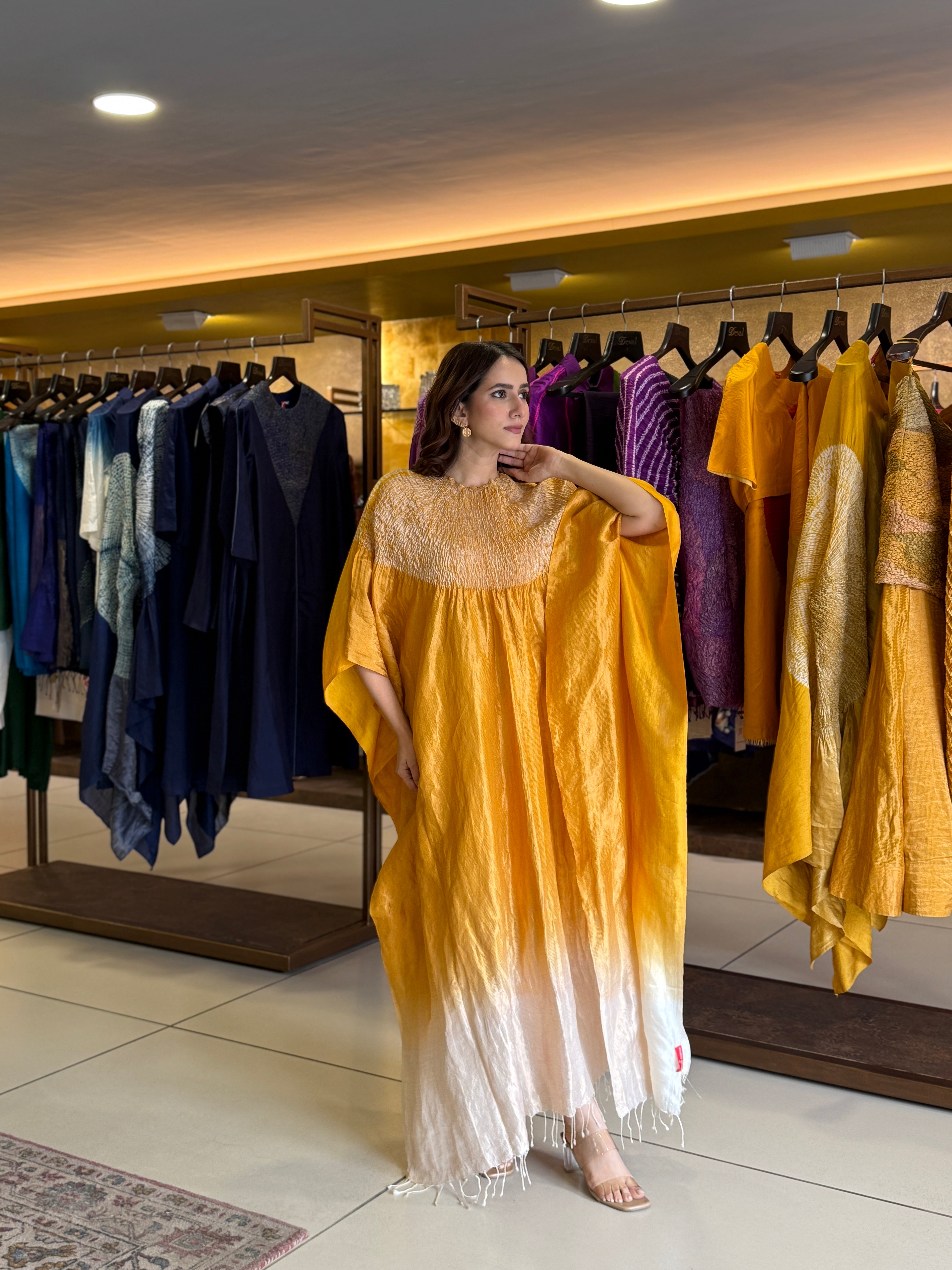 Sector Kaftan - Mettalic Mustard