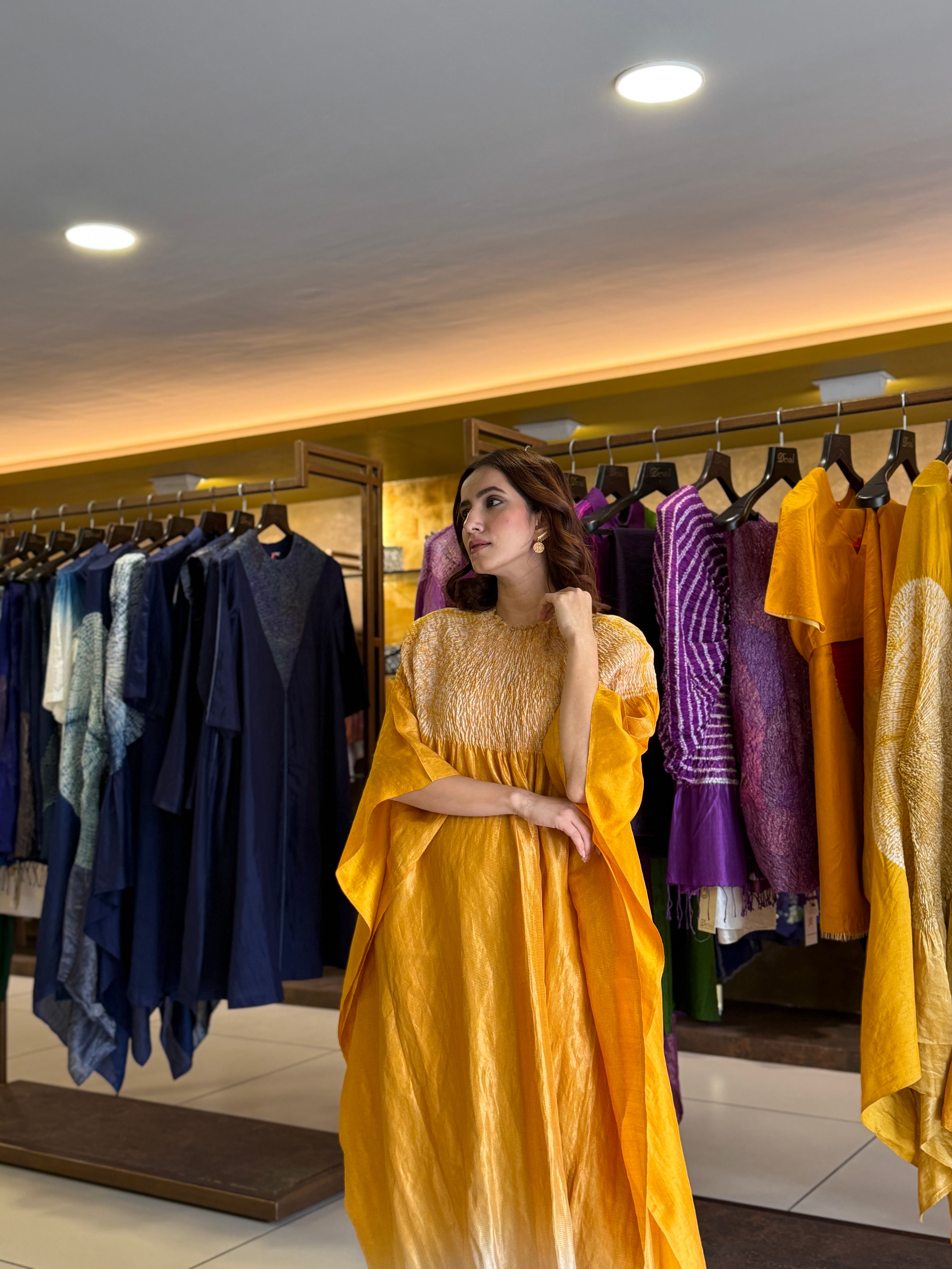 Sector Kaftan - Mettalic Mustard