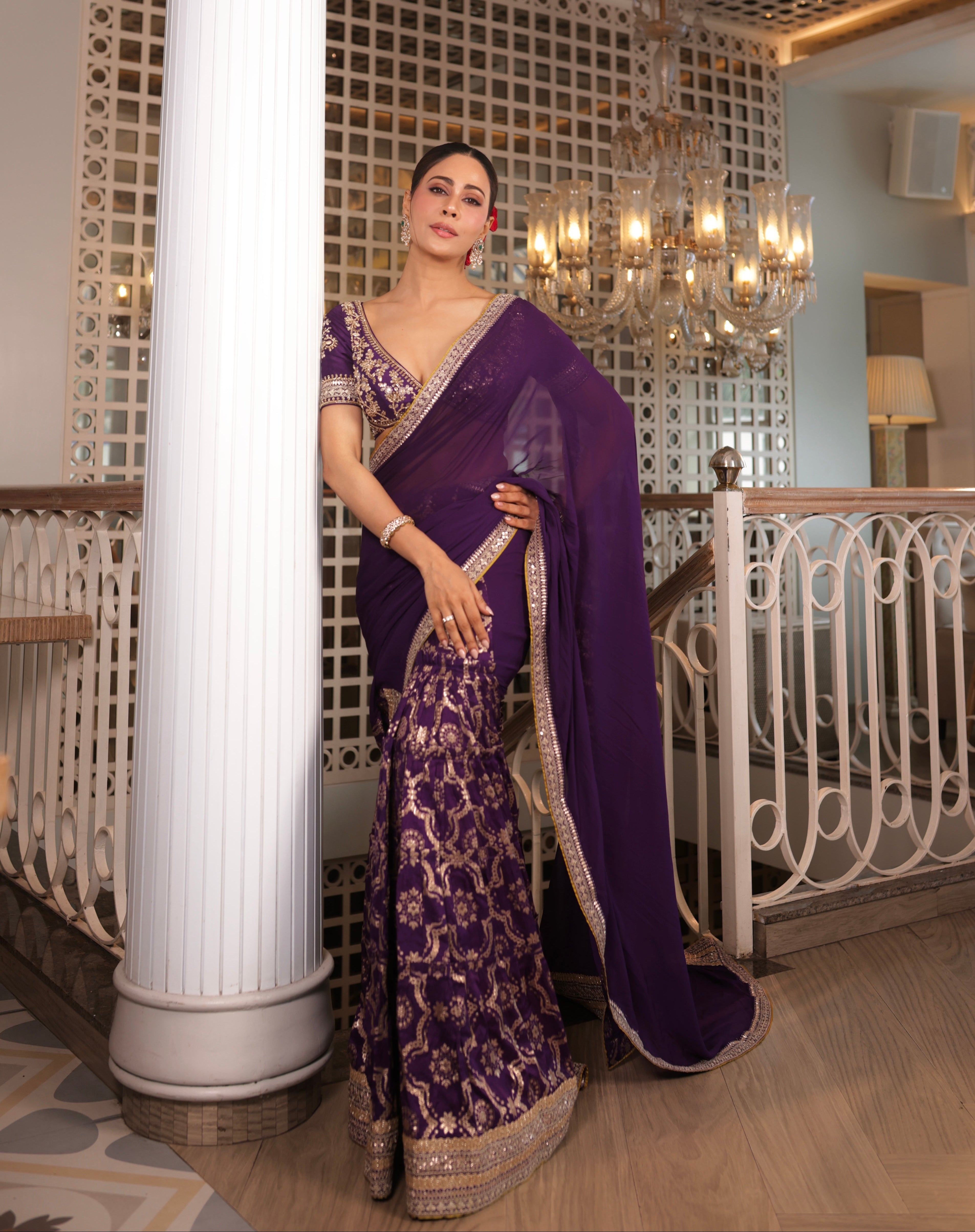 Swati Vatsa in Ruqqayah Saree Set