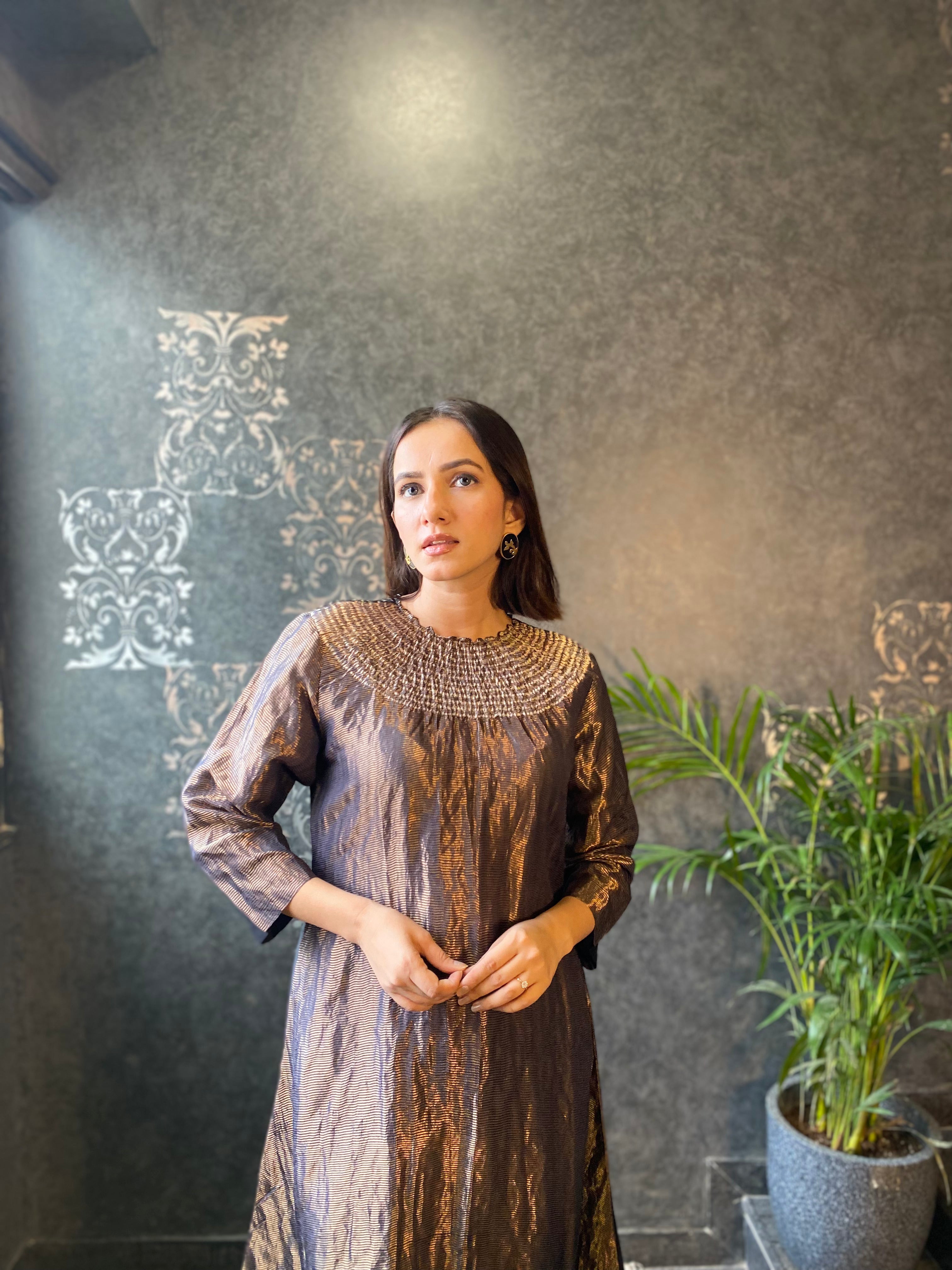 METALLIC SECTOR CO ORD SET BLACK