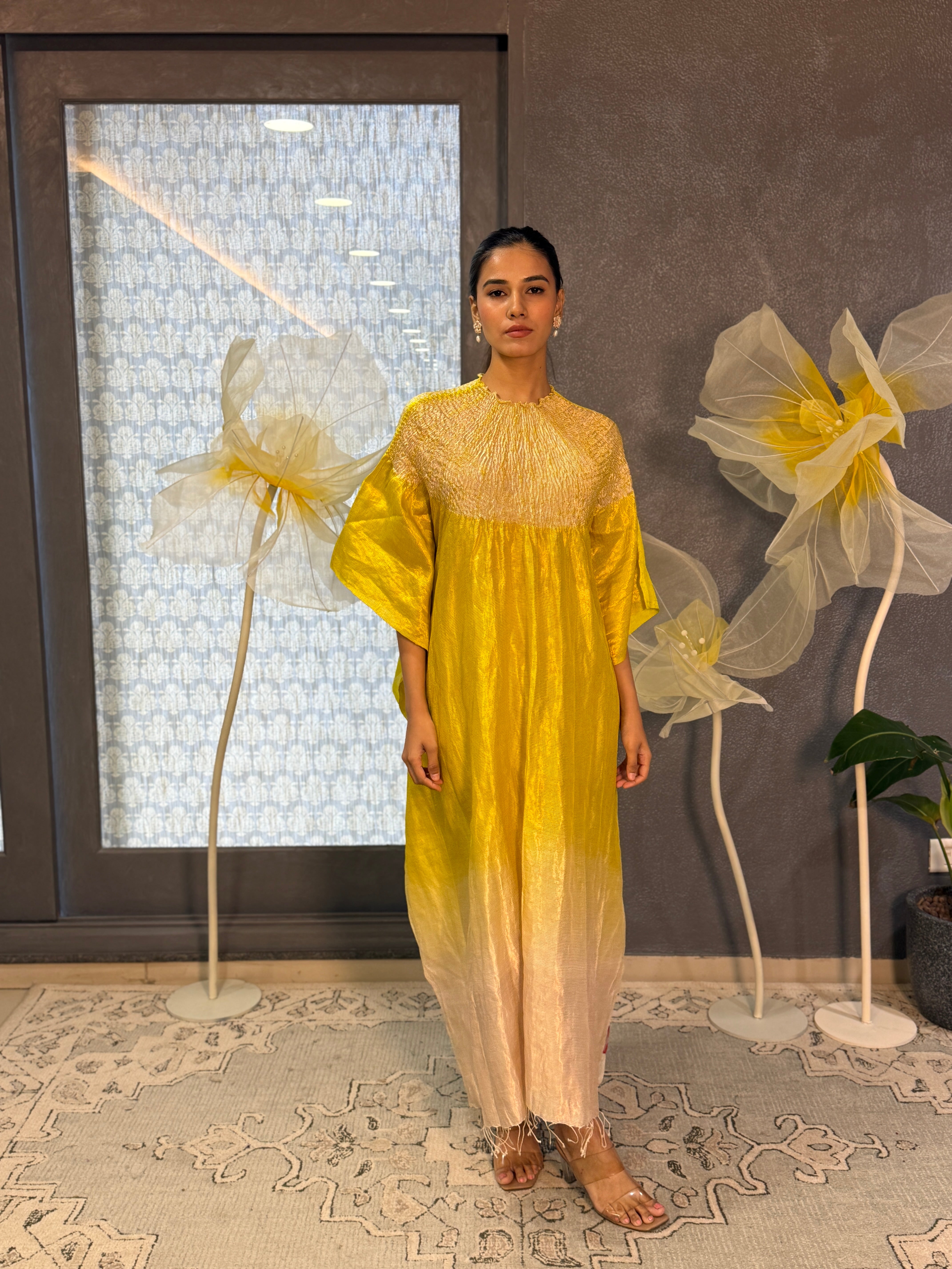 SECTOR KAFTAN-METALLIC LIME