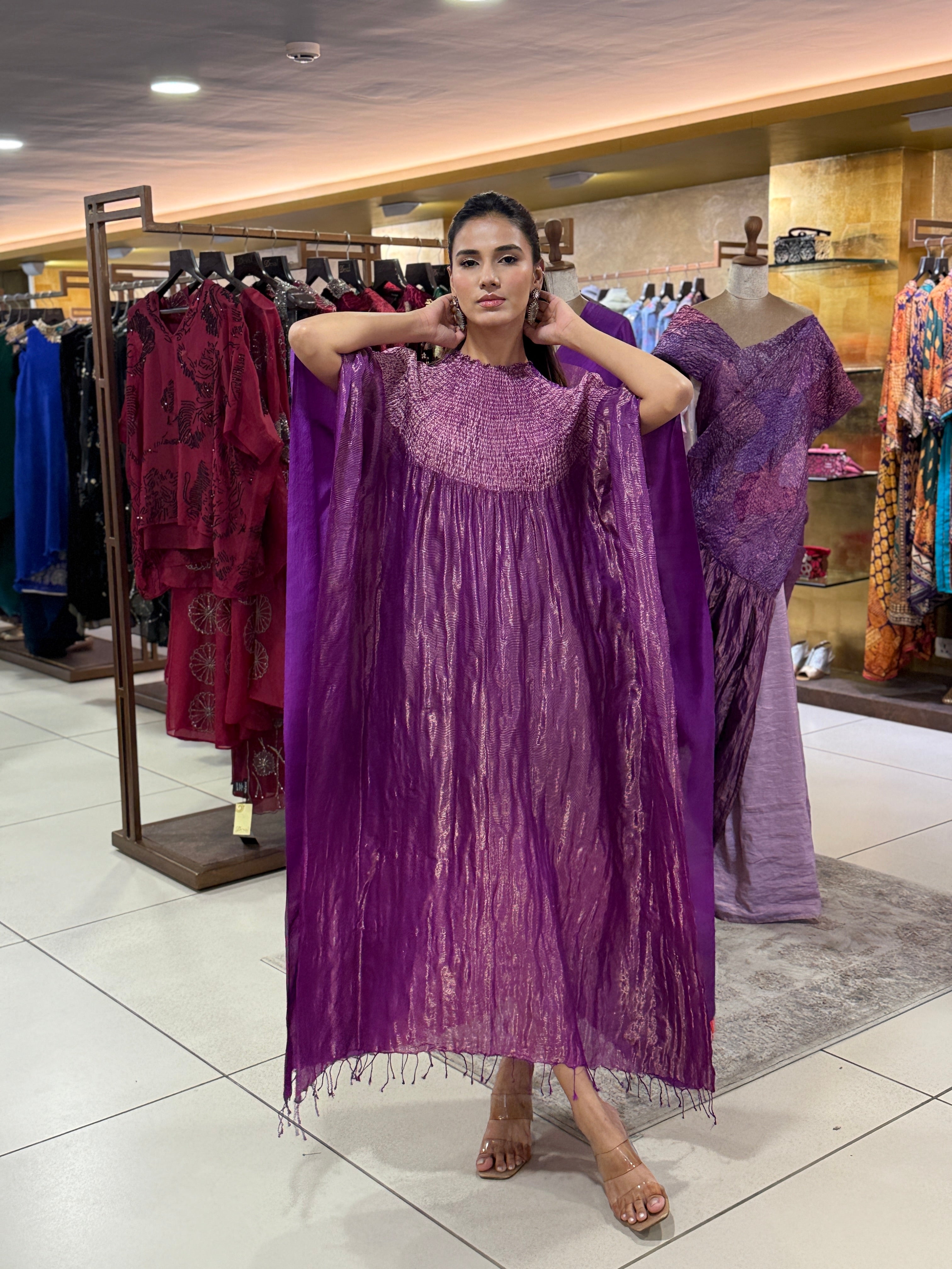 Sector Kaftan - Metallic Purple