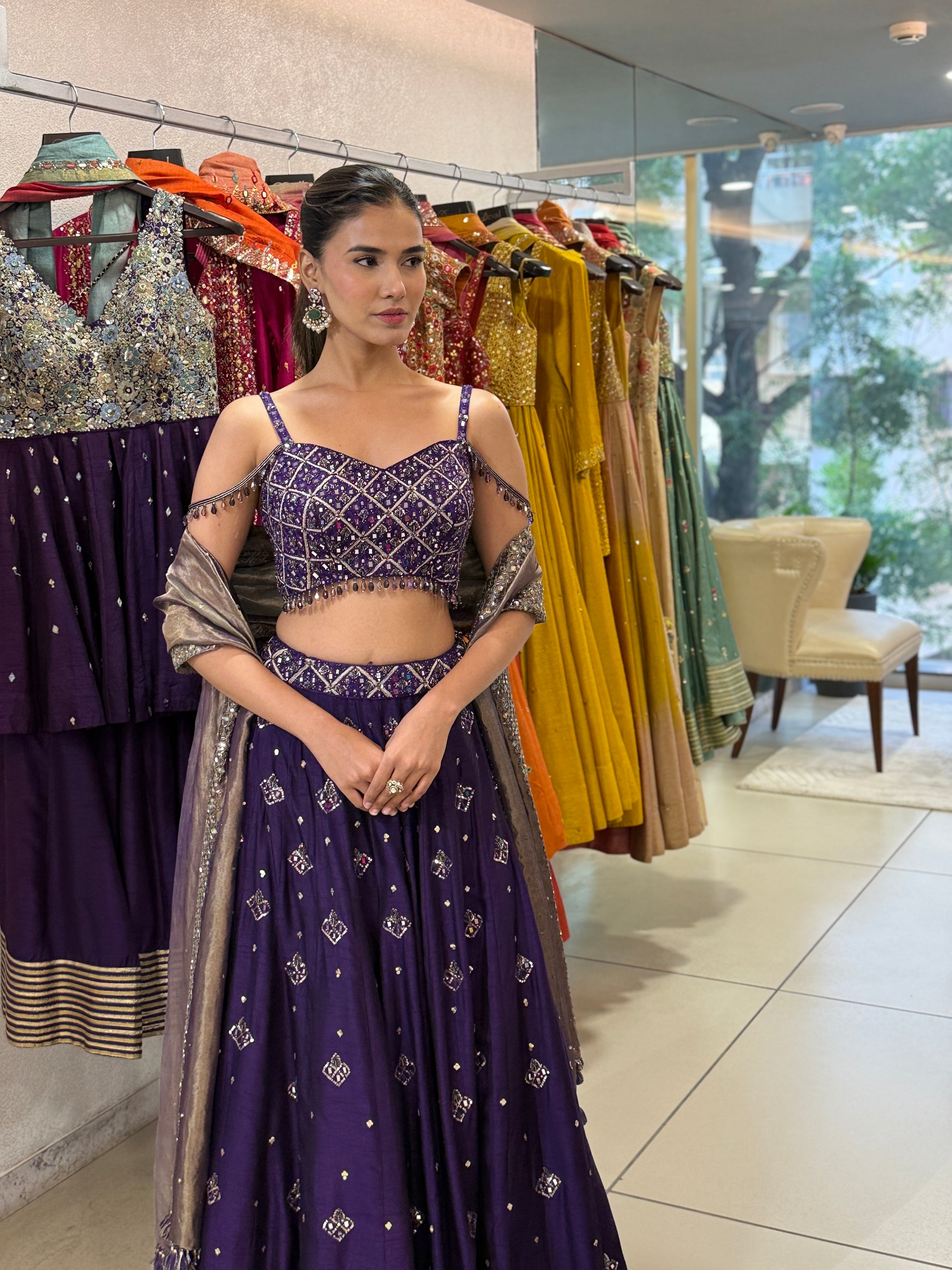 Purple Lehenga Set