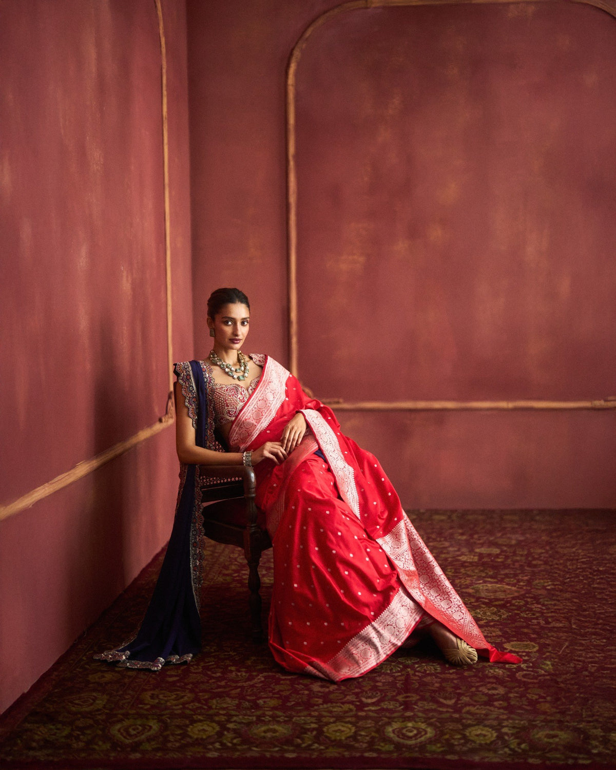 Pink Banarasi Saree
