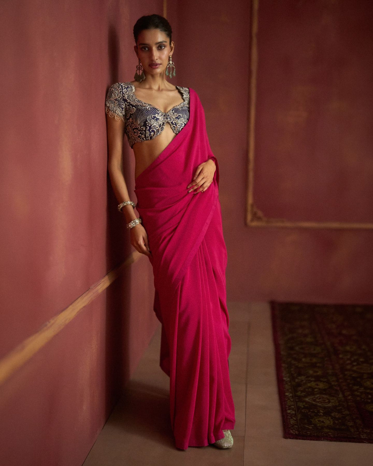 Pink Saree Set