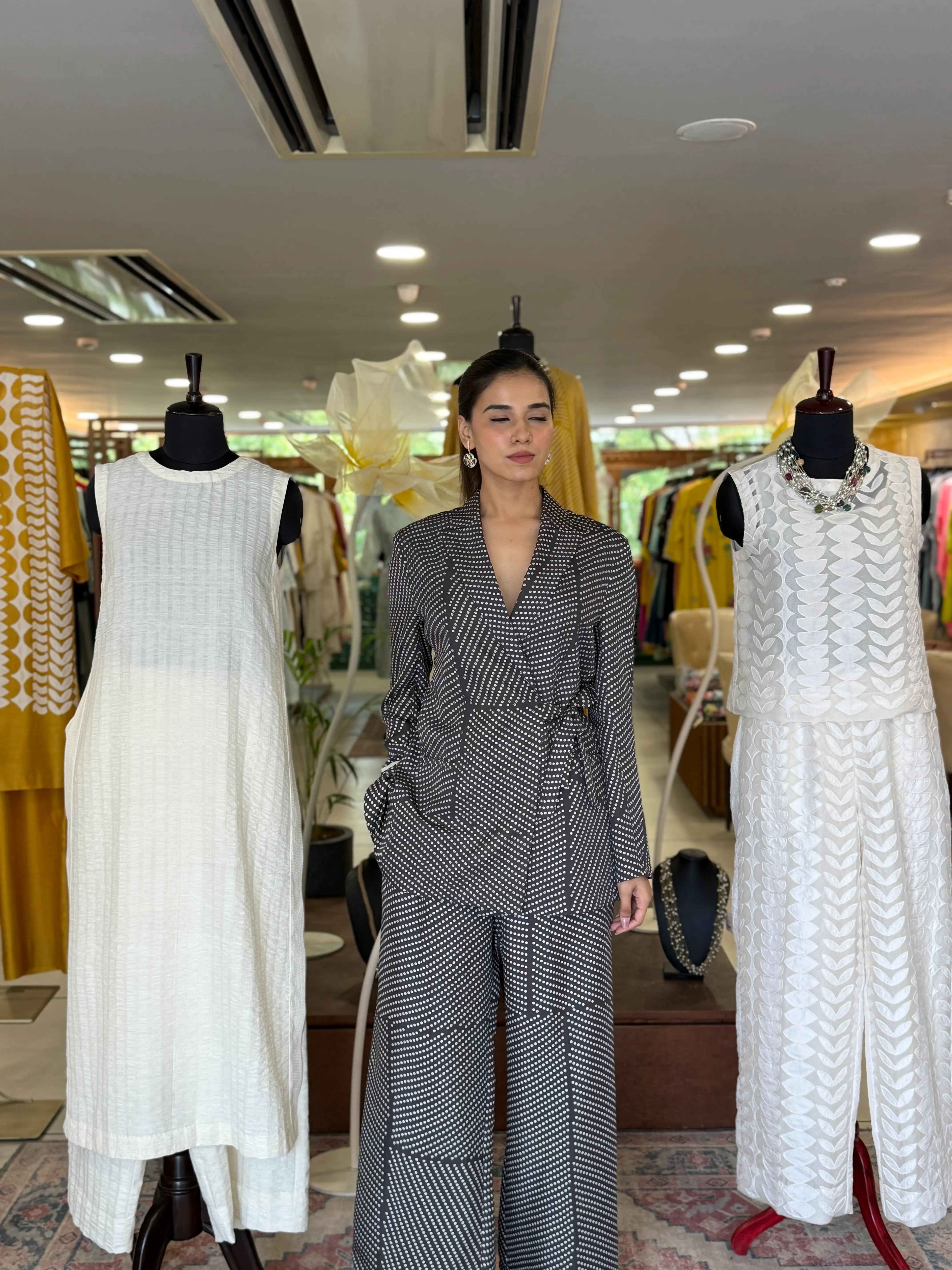 Black Crepe Shawl Neck Coal Maxi Dress