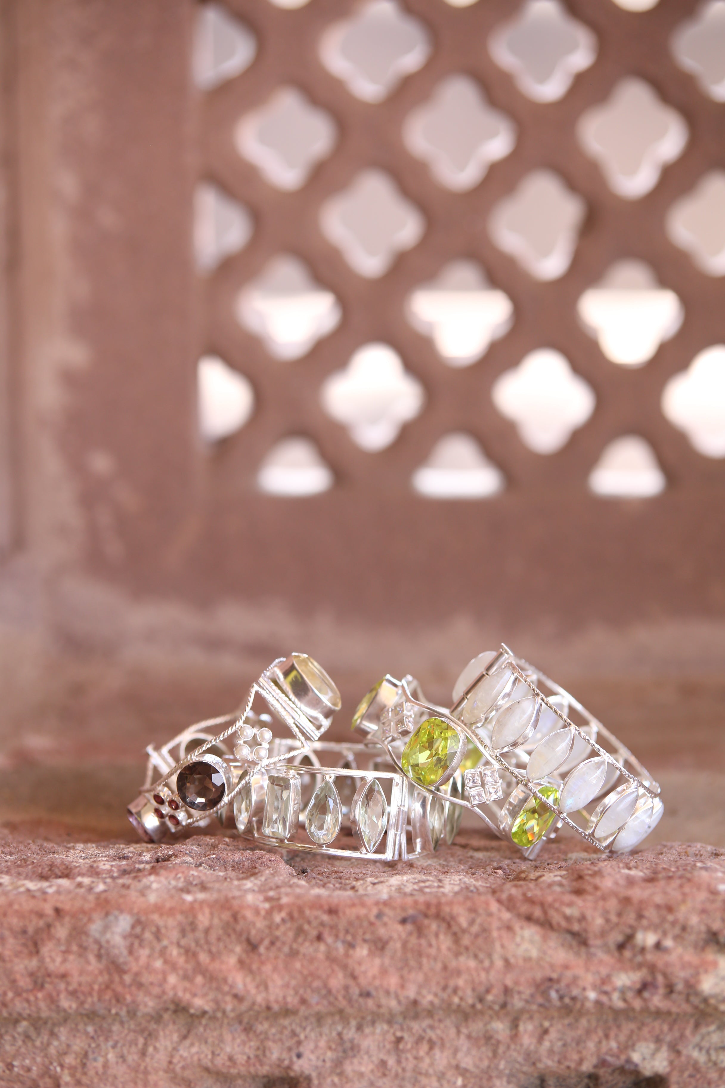 Petal Bloom –   Gemstone Silver  Bracelets