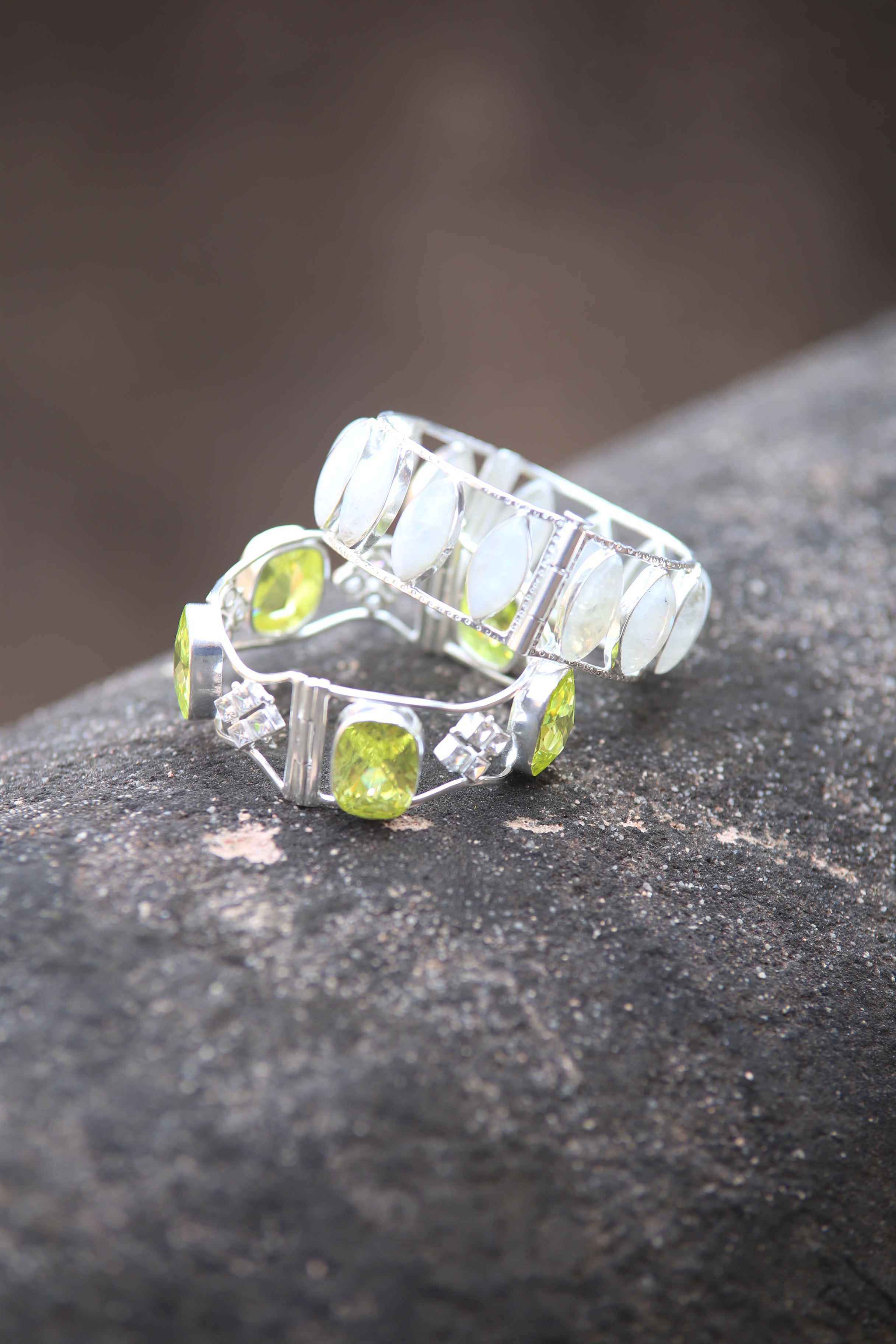 Petal Bloom –   Gemstone Silver  Bracelets