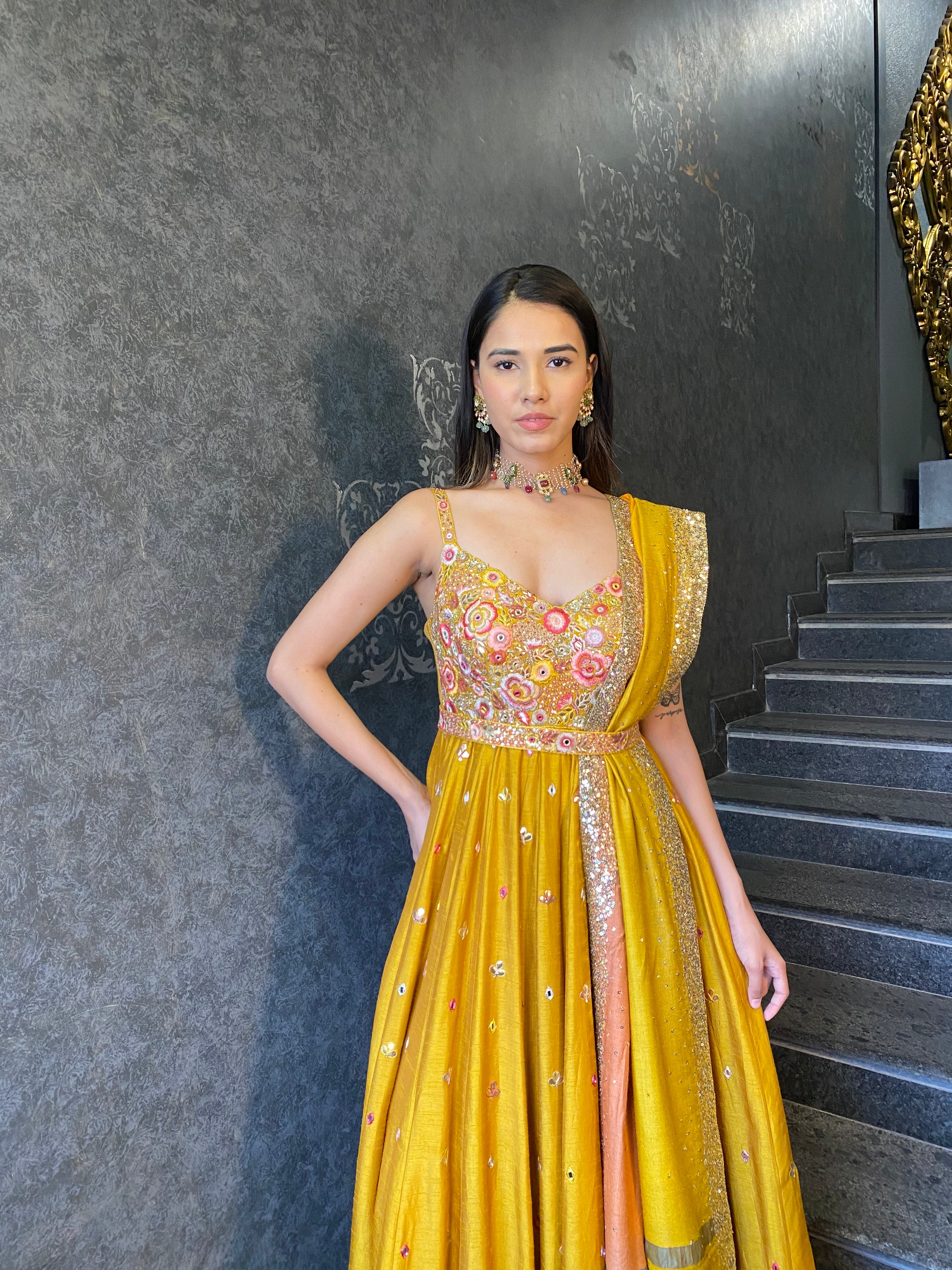 Yellow Floor Length