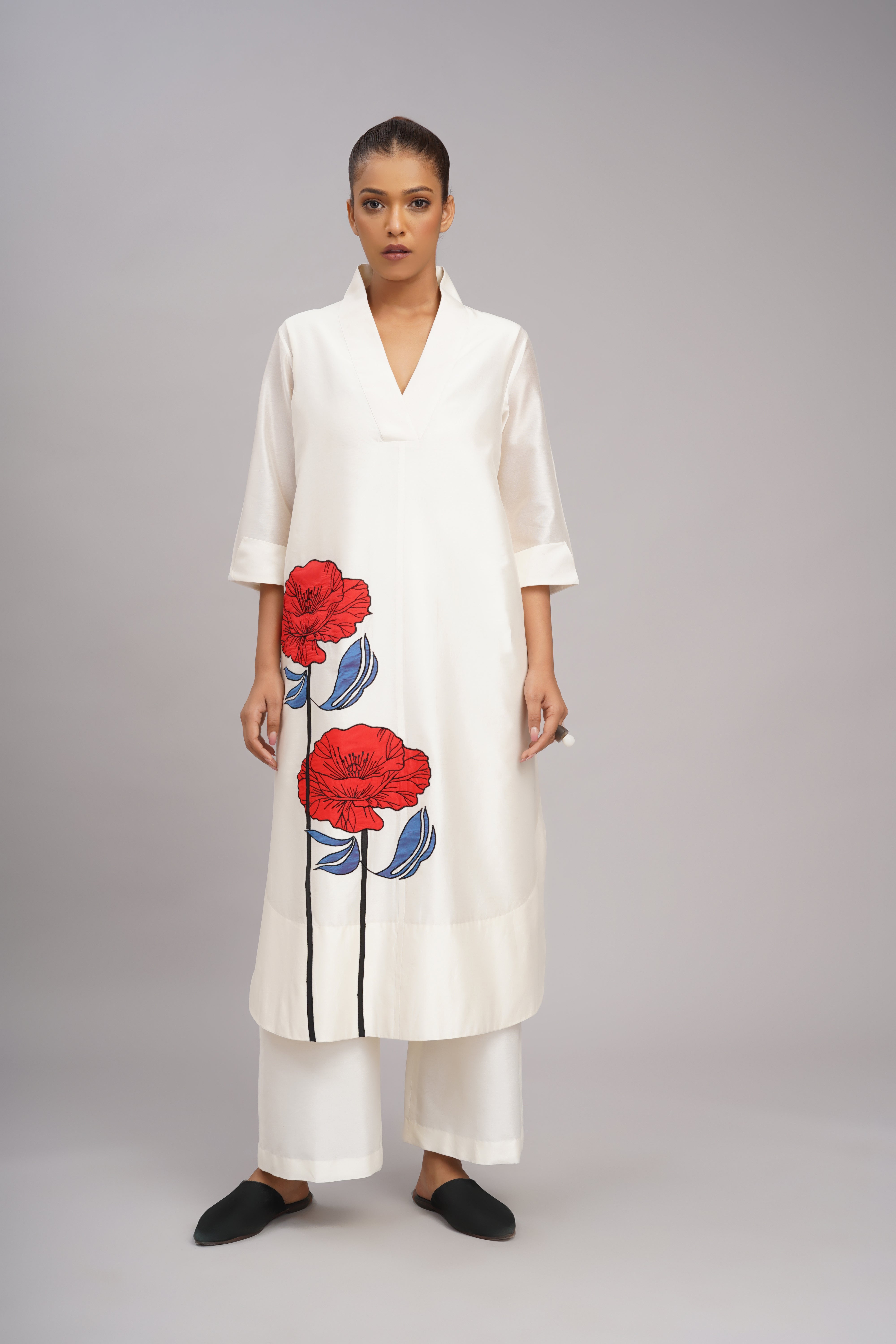 Ivory Twin Poppies
