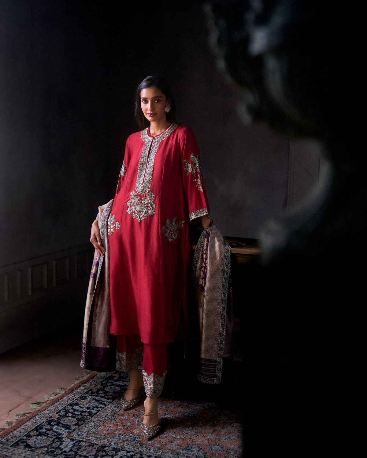 Red Kurta Set