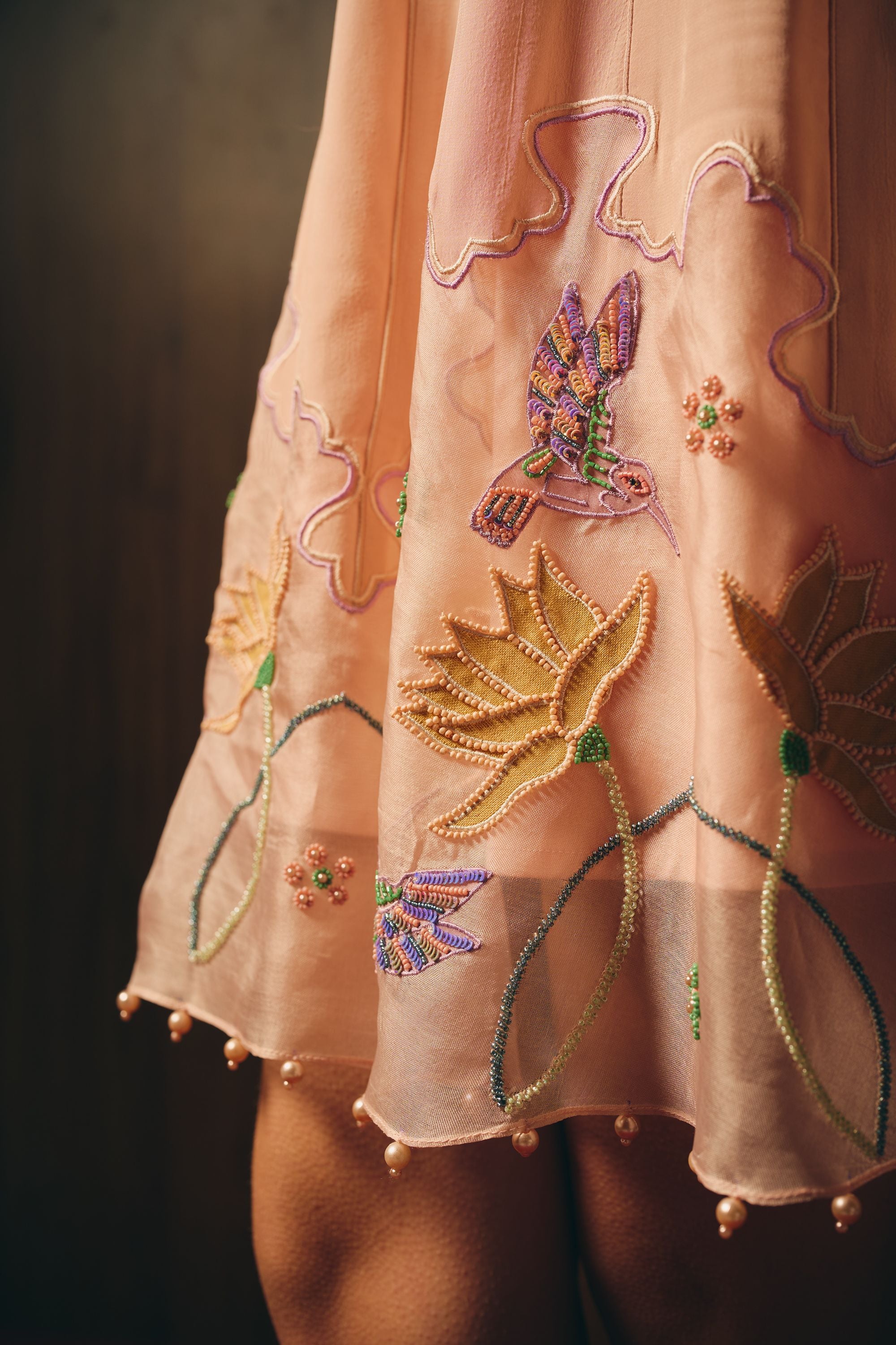 Misty rose short dress