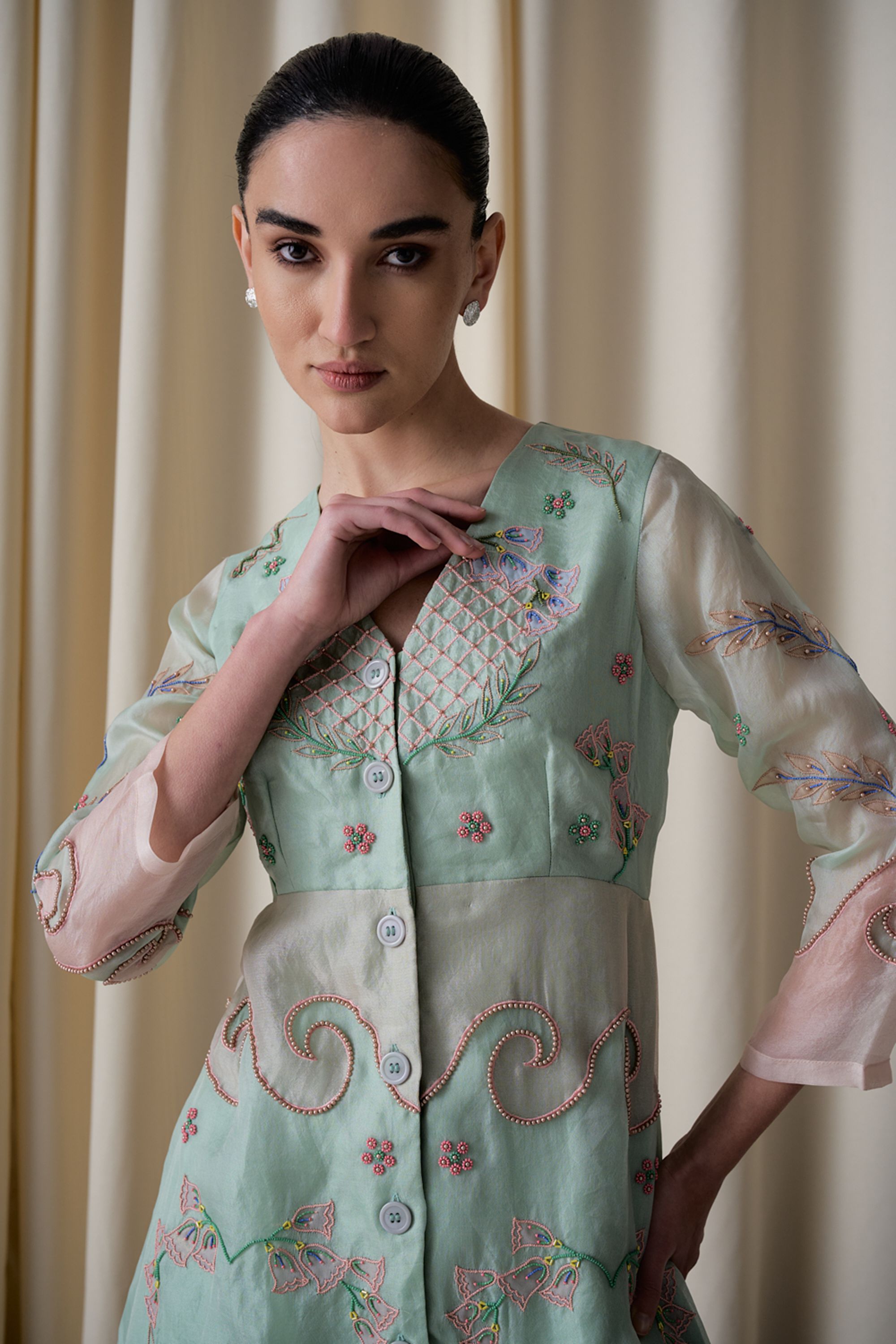 Elotia mint green dress