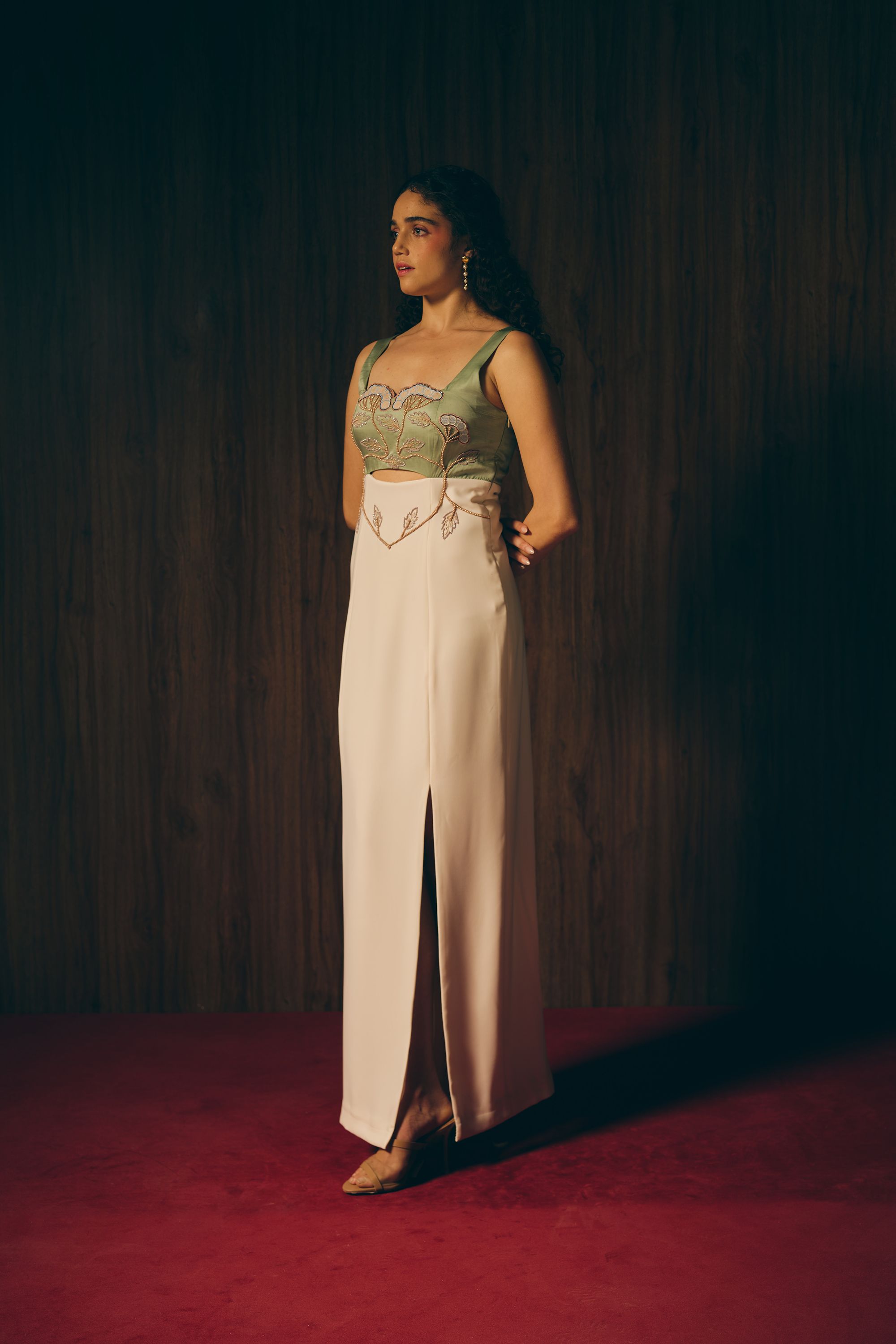  Sage silken gown