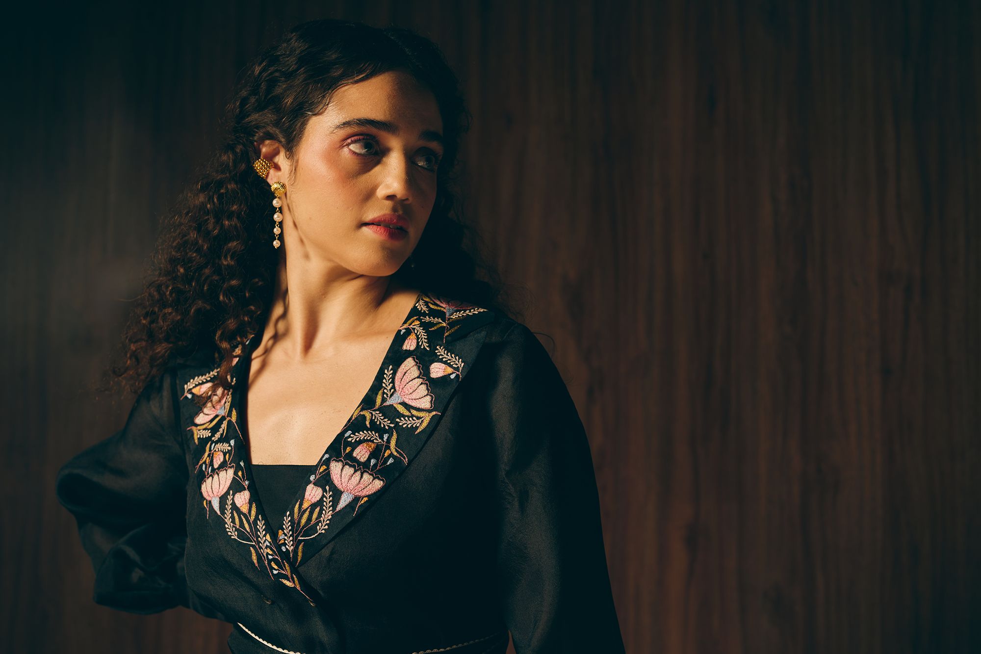 Midnight bloom Pants ensemble