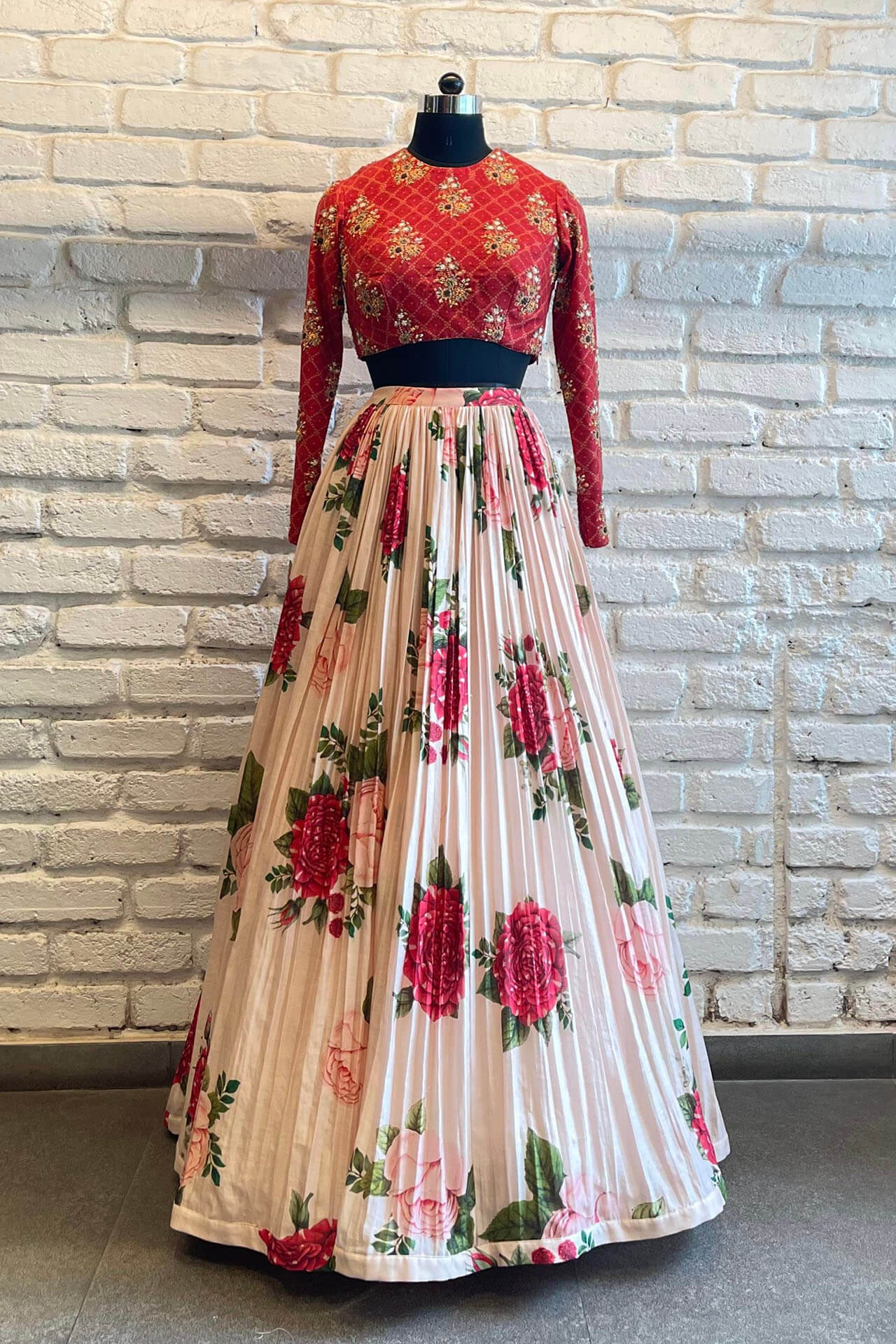 Floral Navratna Lehenga