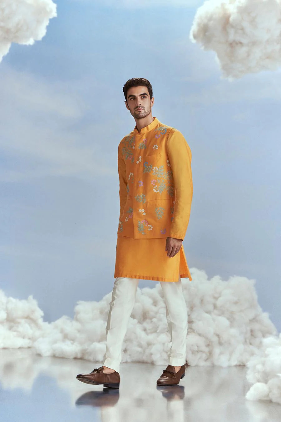 Mango Mayflower Bundi Kurta Set