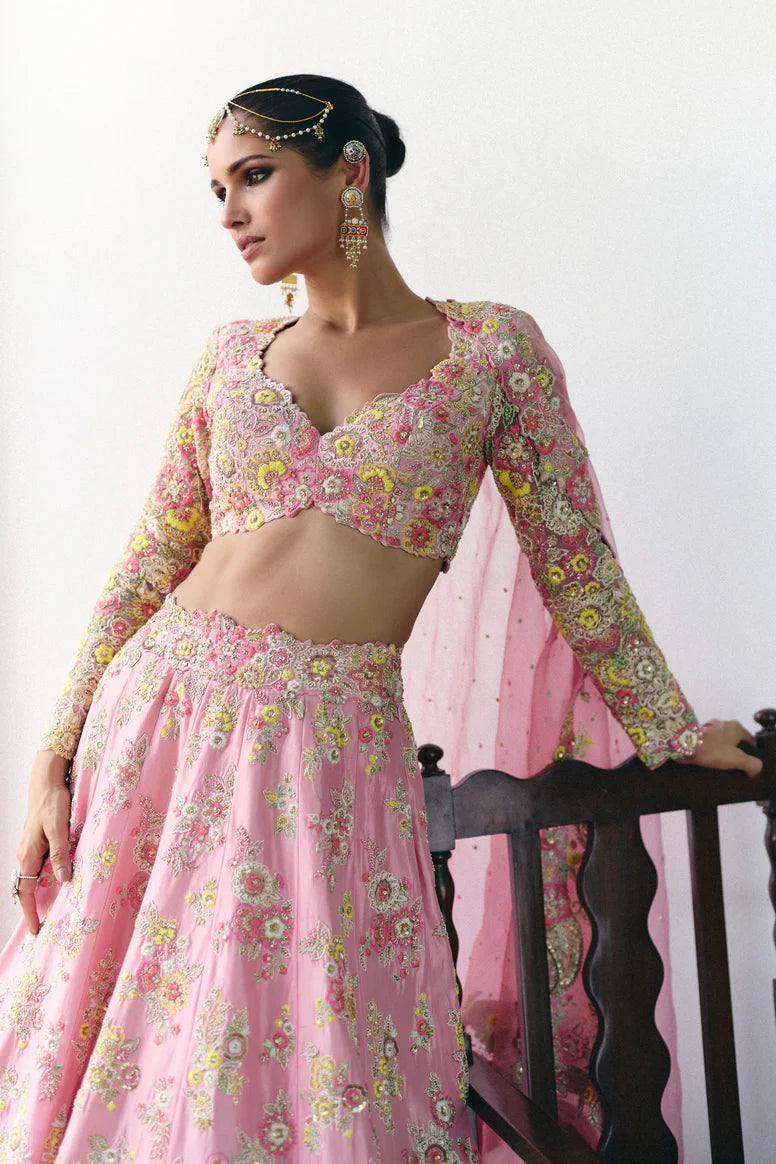 Baby Pink Muna Lehenga Set