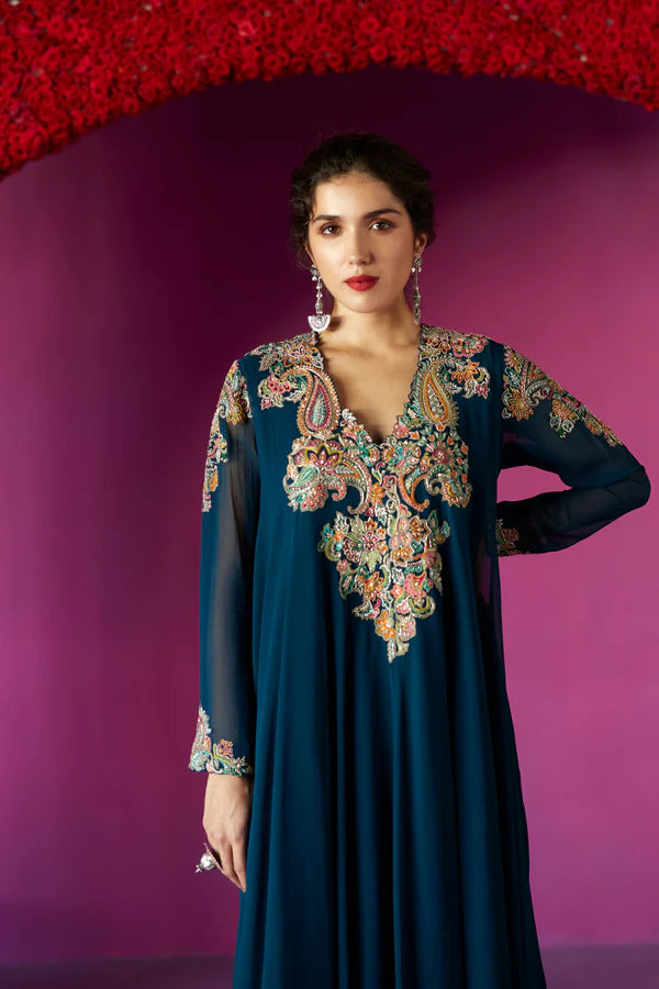 Teal Blue Meera Anarkali