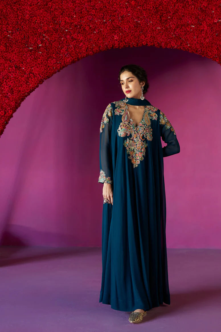 Teal Blue Meera Anarkali