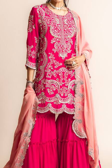 Fuschia Pink Kurti Set