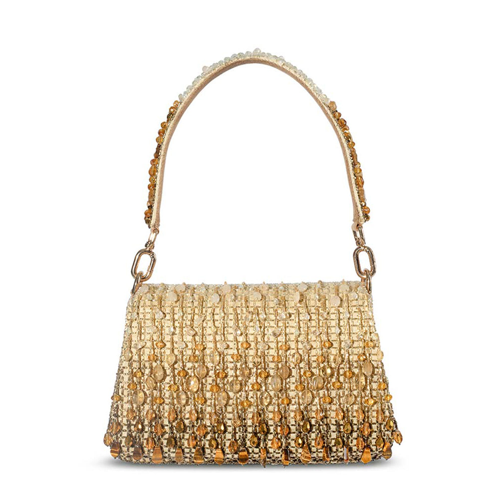 Opal Medium Trapezium with Handle Bag Peerless Gold